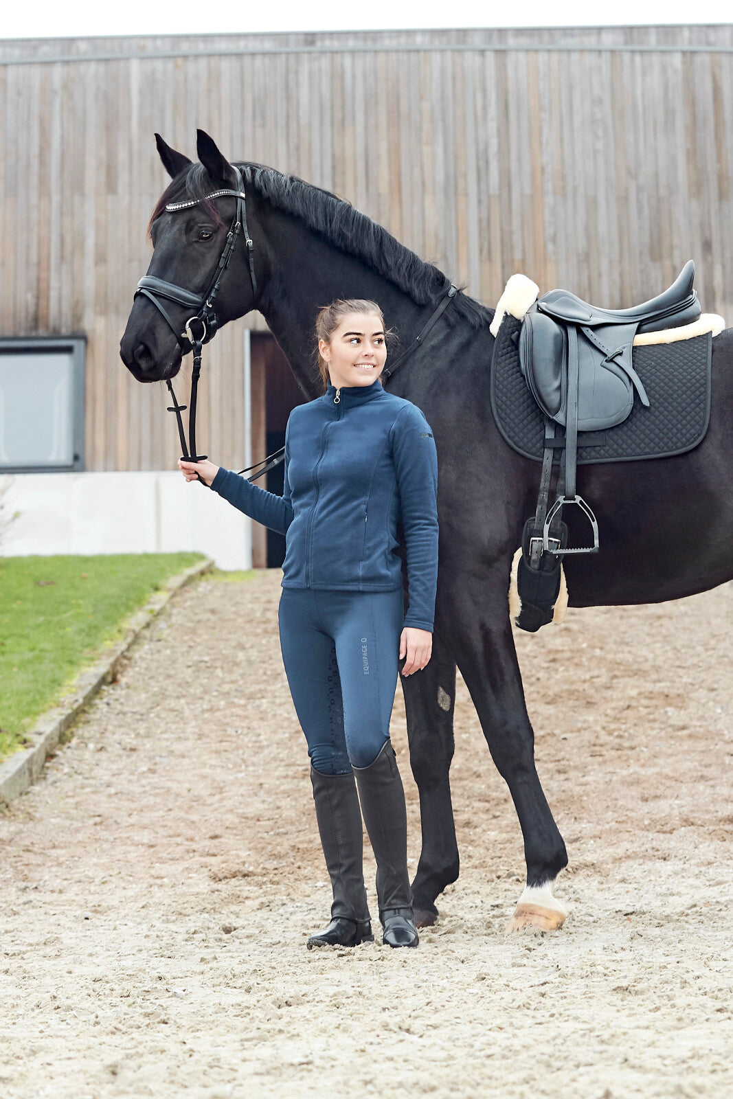 Equipage Gilly riding fleece cardigan