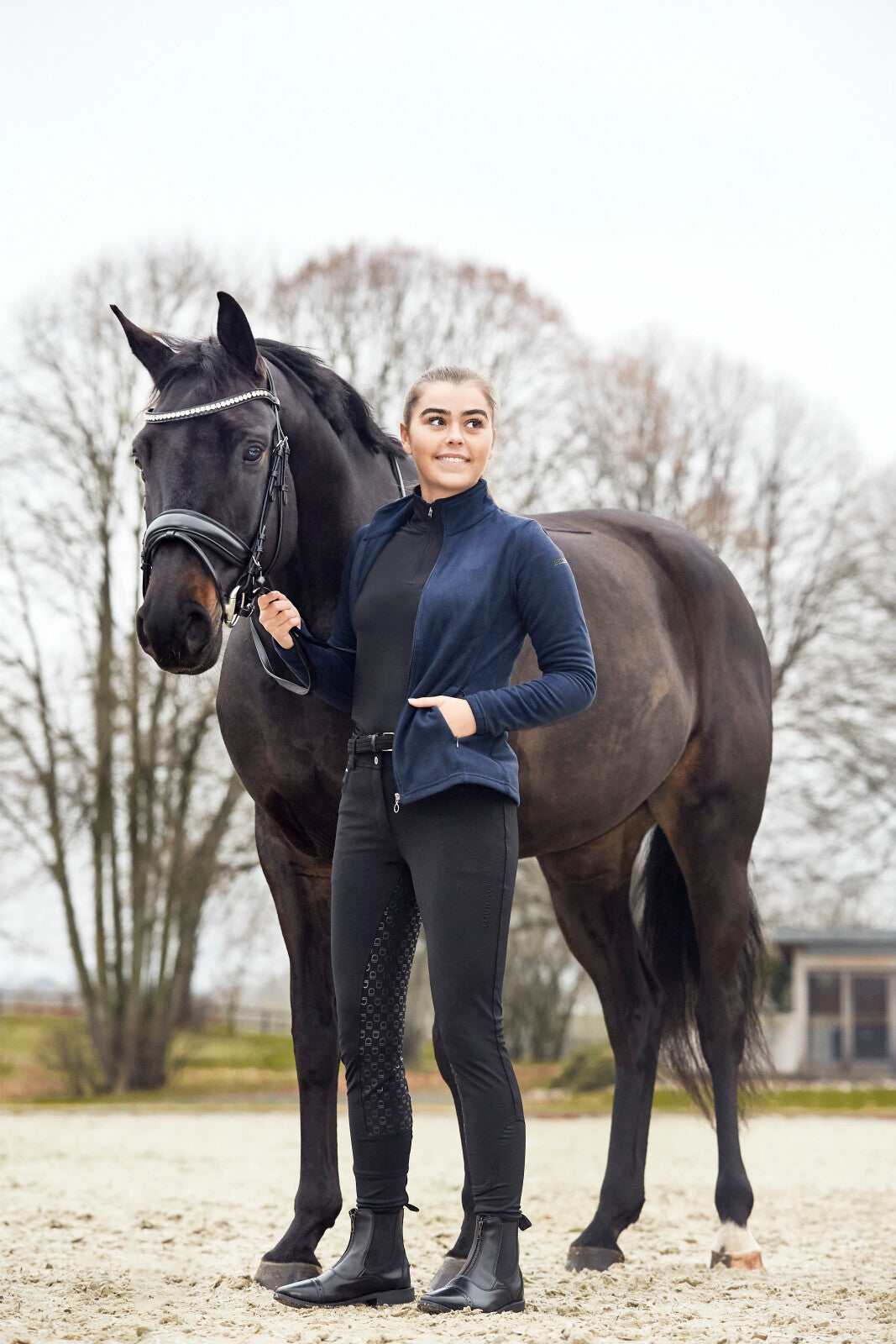 Equipage Gilly riding fleece cardigan