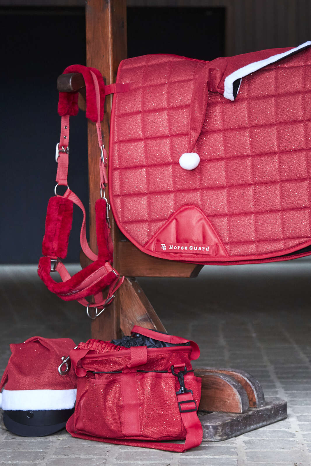 Equipage Glitter grooming bag