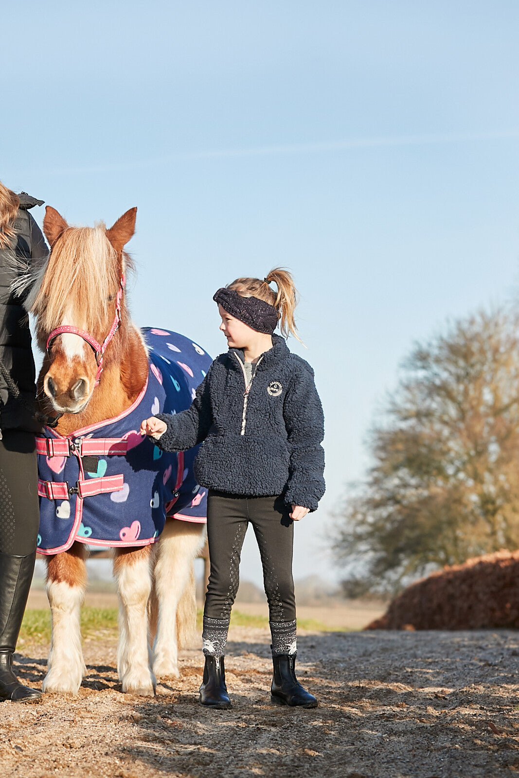 Equipage Joelle half-zip teddy riding jacket for kids