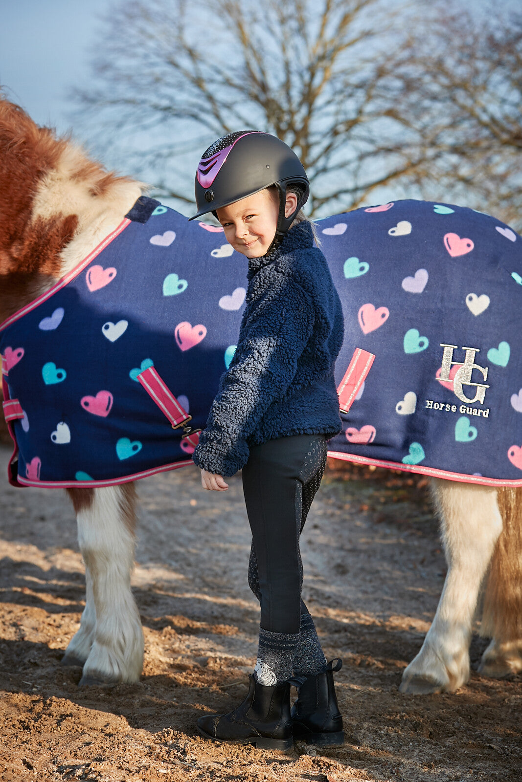 Equipage Joelle half-zip teddy riding jacket for kids