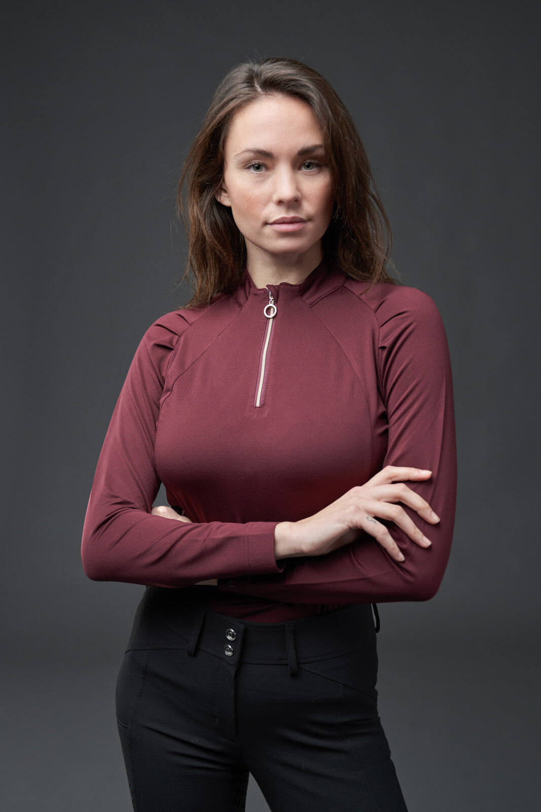 Equipage Jemma långärmad half-zip top