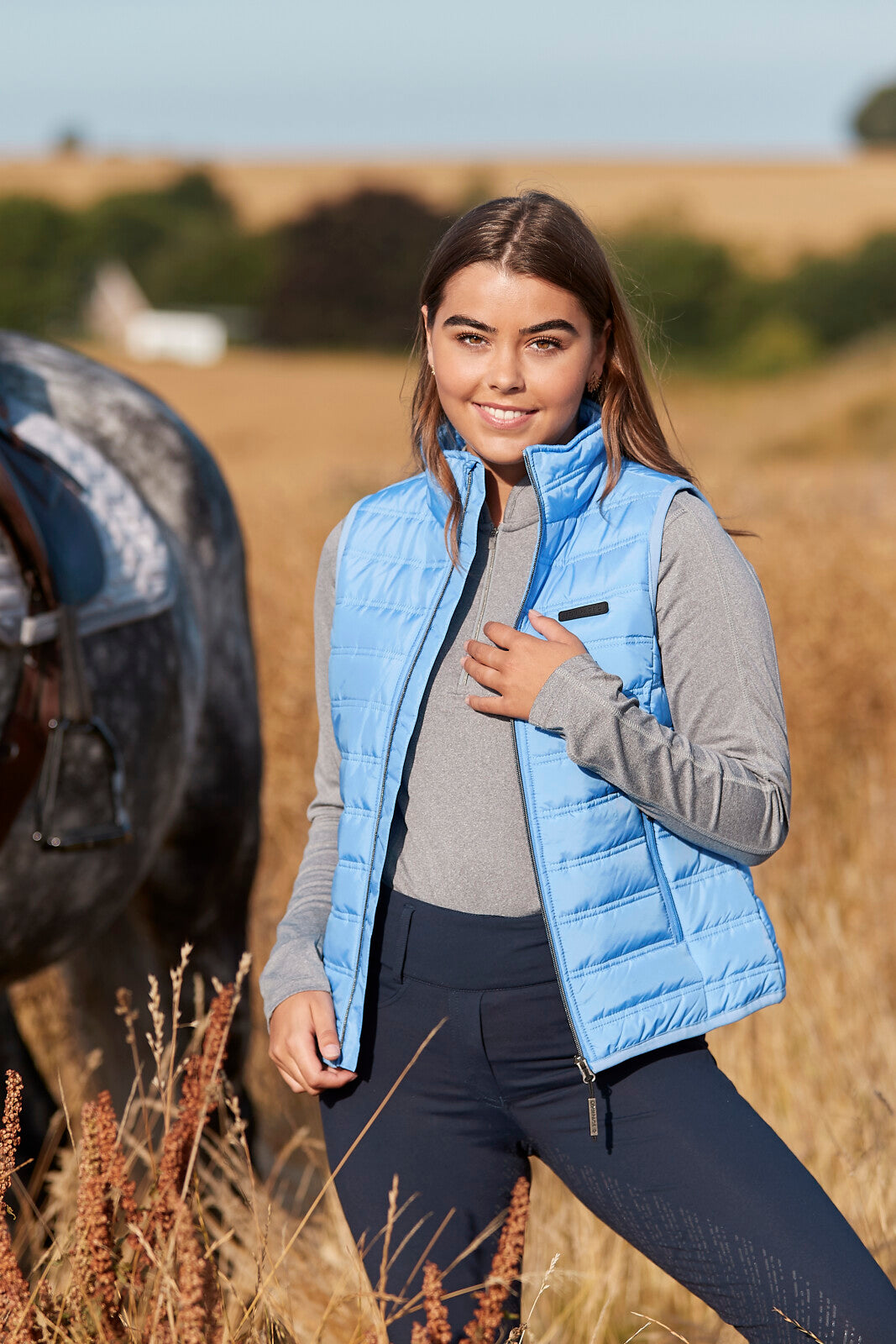 Equipage Kalea riding tights with full grip for kids