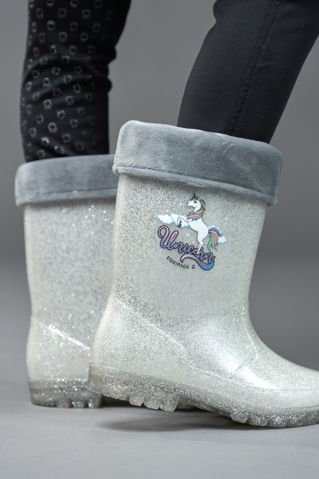 Equipage Light glitter wellies for kids