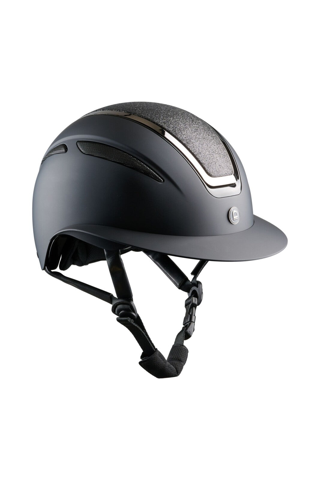 Equipage Mips Guardian Reithelm, matt, Glitter top schwarz