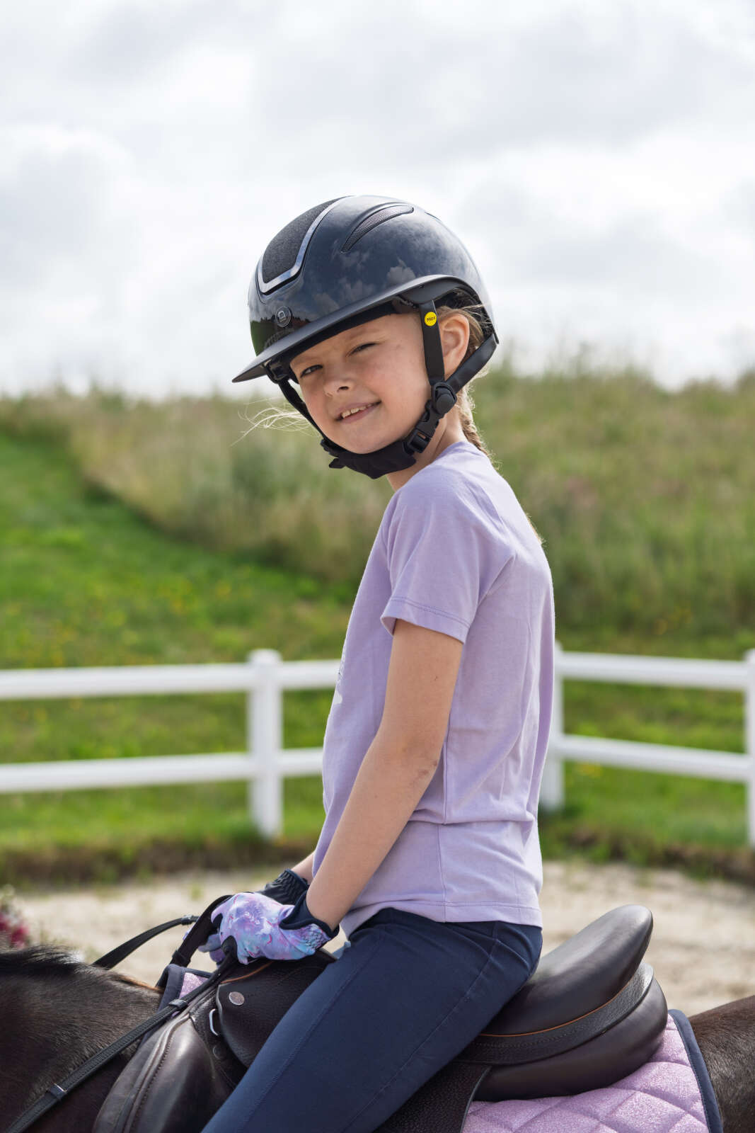 Equipage MIPS Guardian riding helmet Glossy - Glitter top