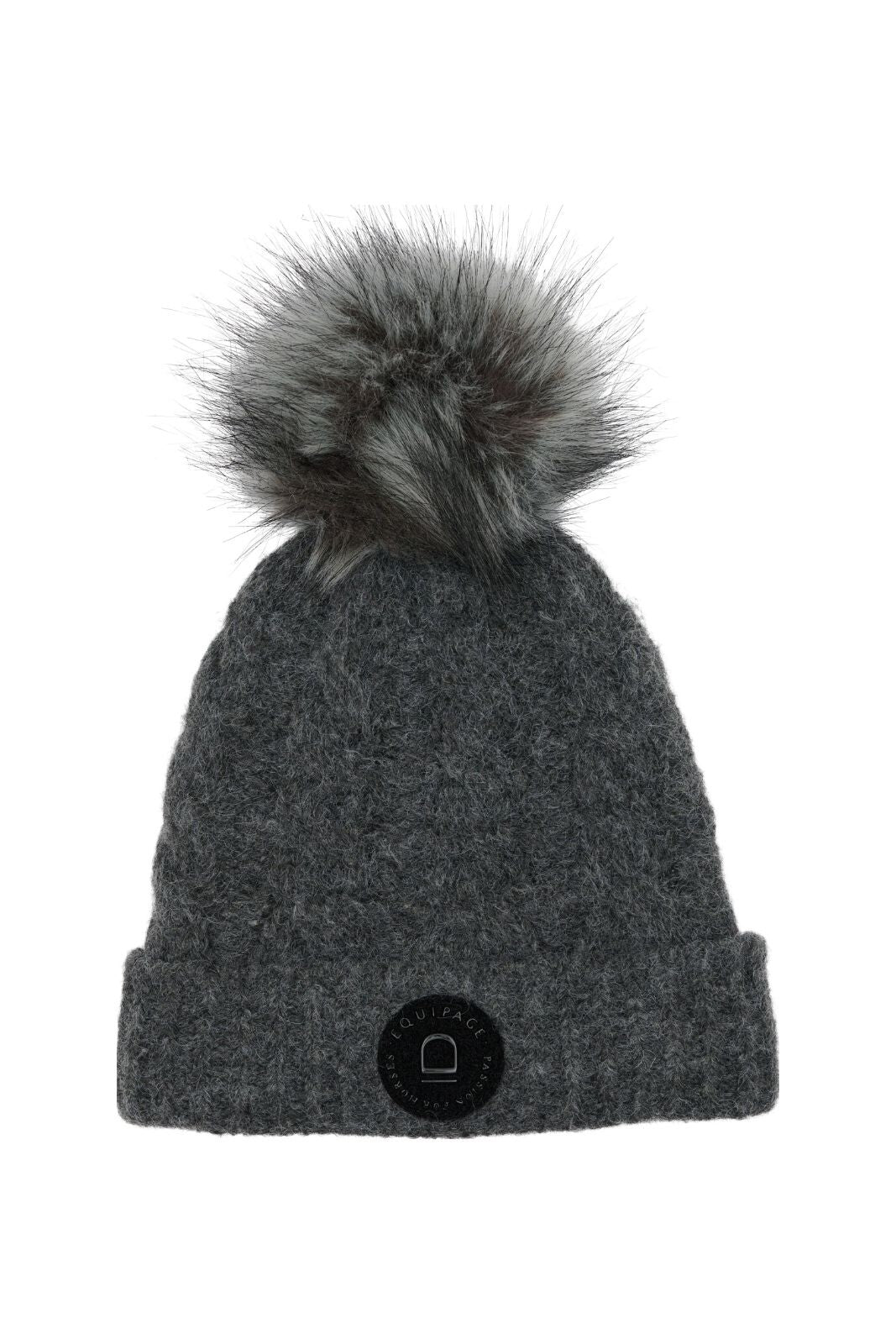 Equipage Vasili knitted hat with faux fur pompom - Unamari