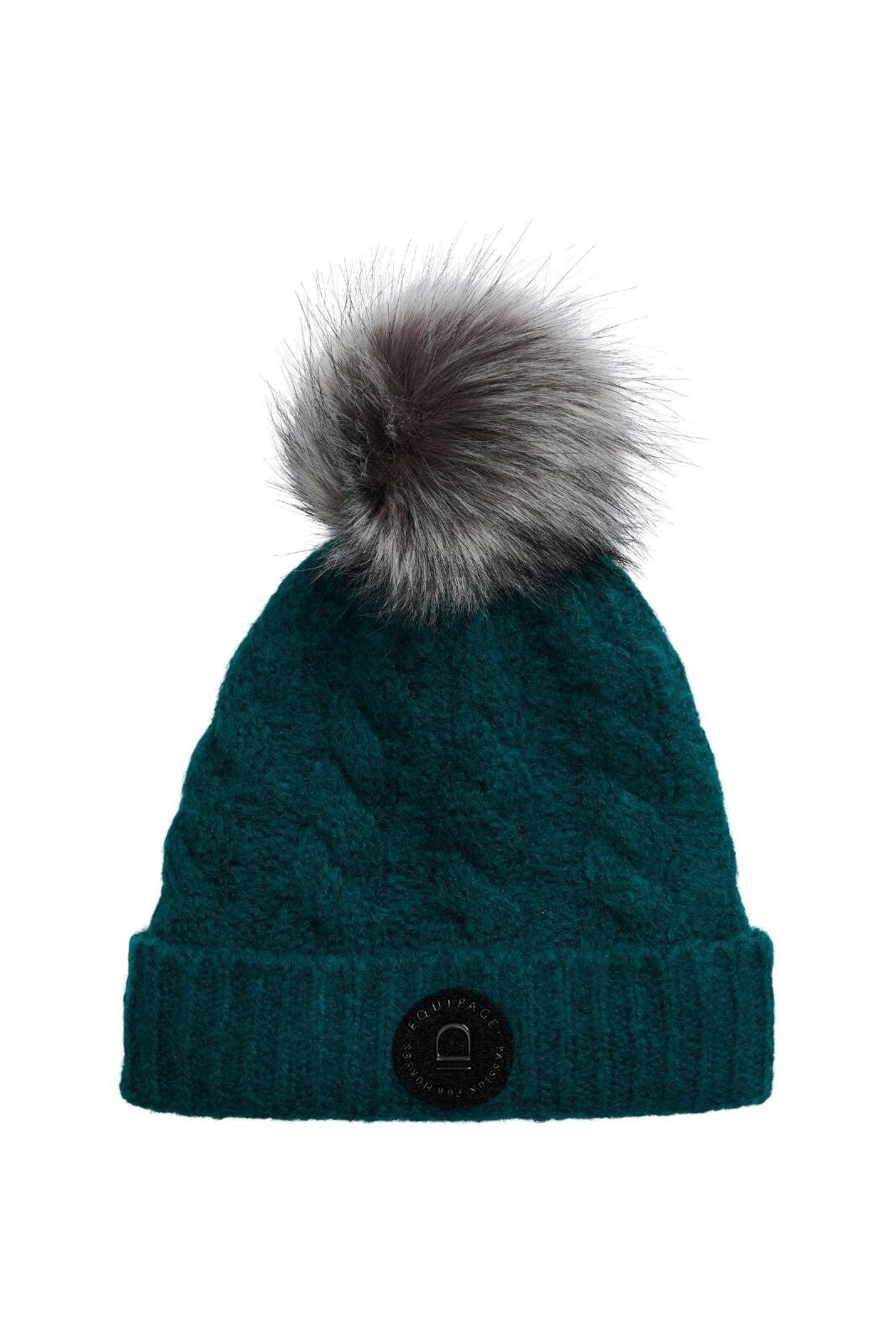 Equipage Vasili knitted hat with faux fur pompom - Unamari