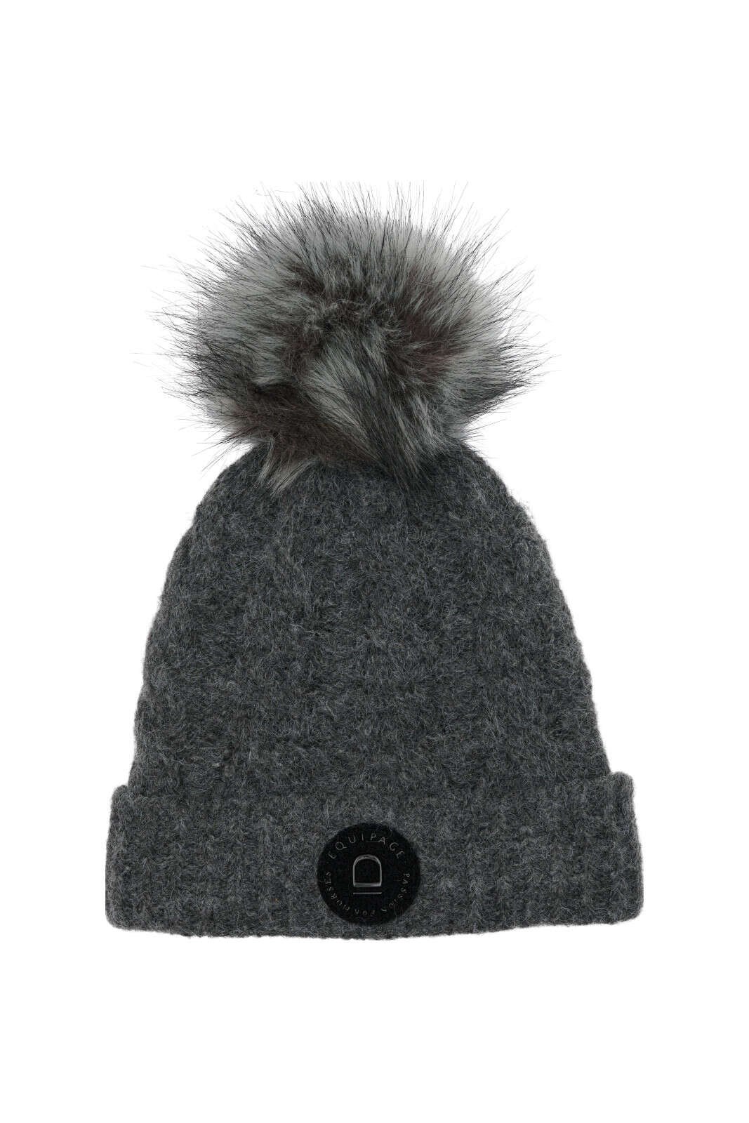 Equipage Vasili knitted hat with faux fur pompom
