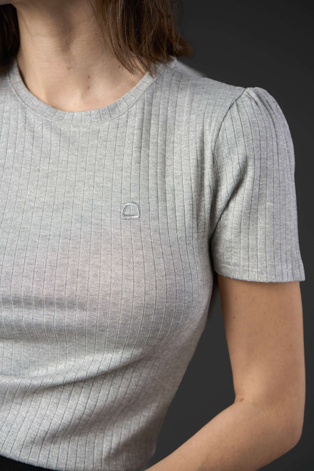 Equipage Alexa Short-Sleeve Shimmer T-Shirt