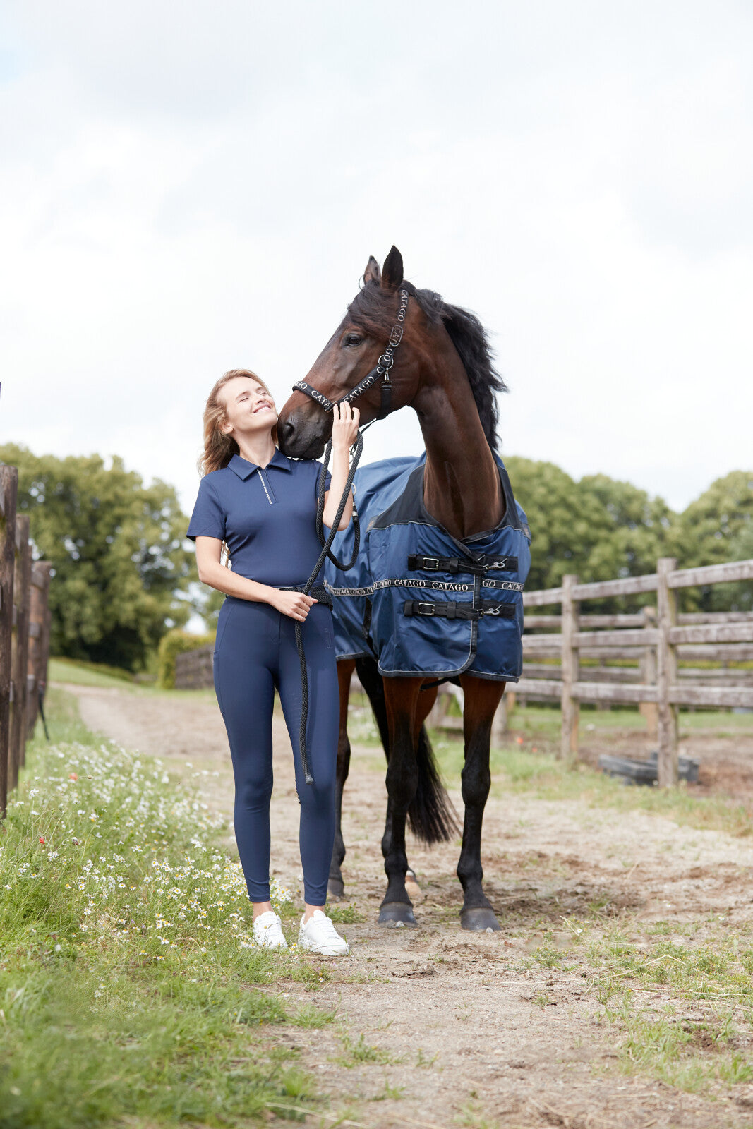 Catago Nash zip polo kortærmet ridebluse