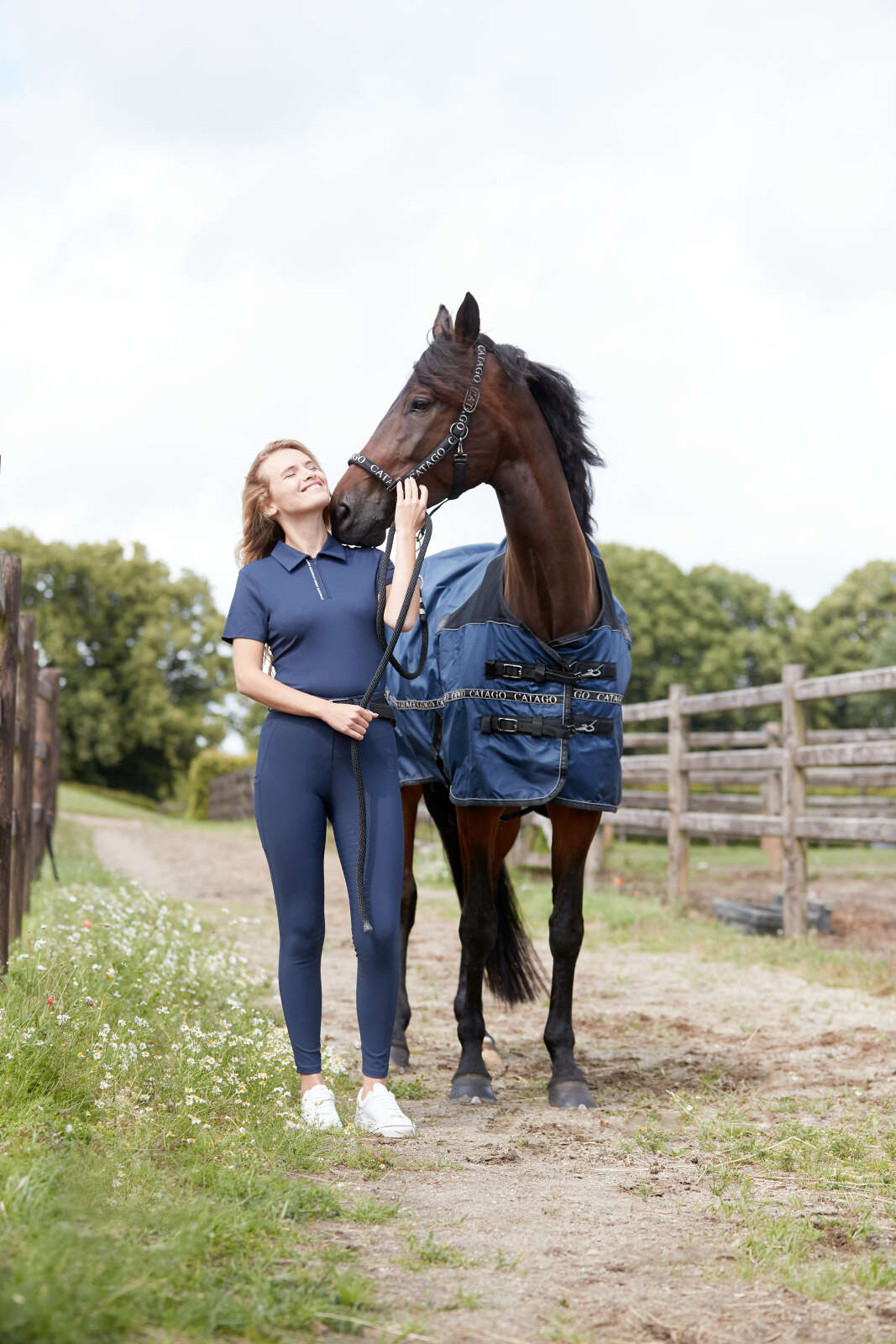 Catago Nash zip polo kortærmet ridebluse