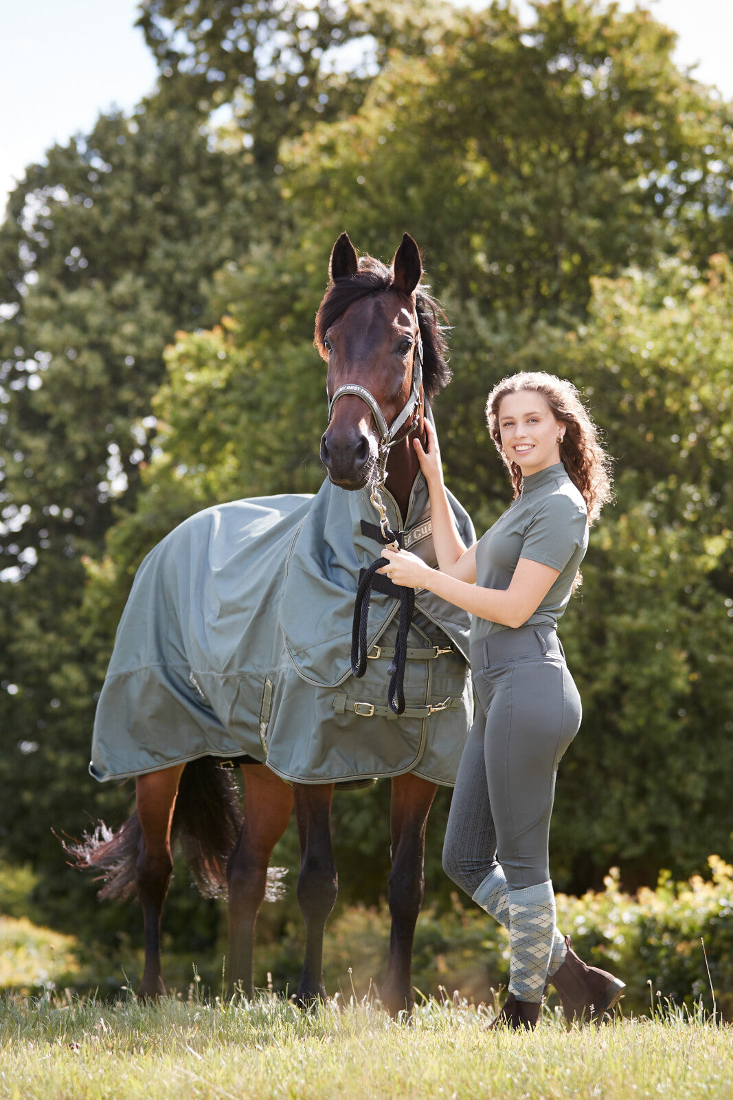 Equipage Hasty Half-zip short sleeve riding blouse