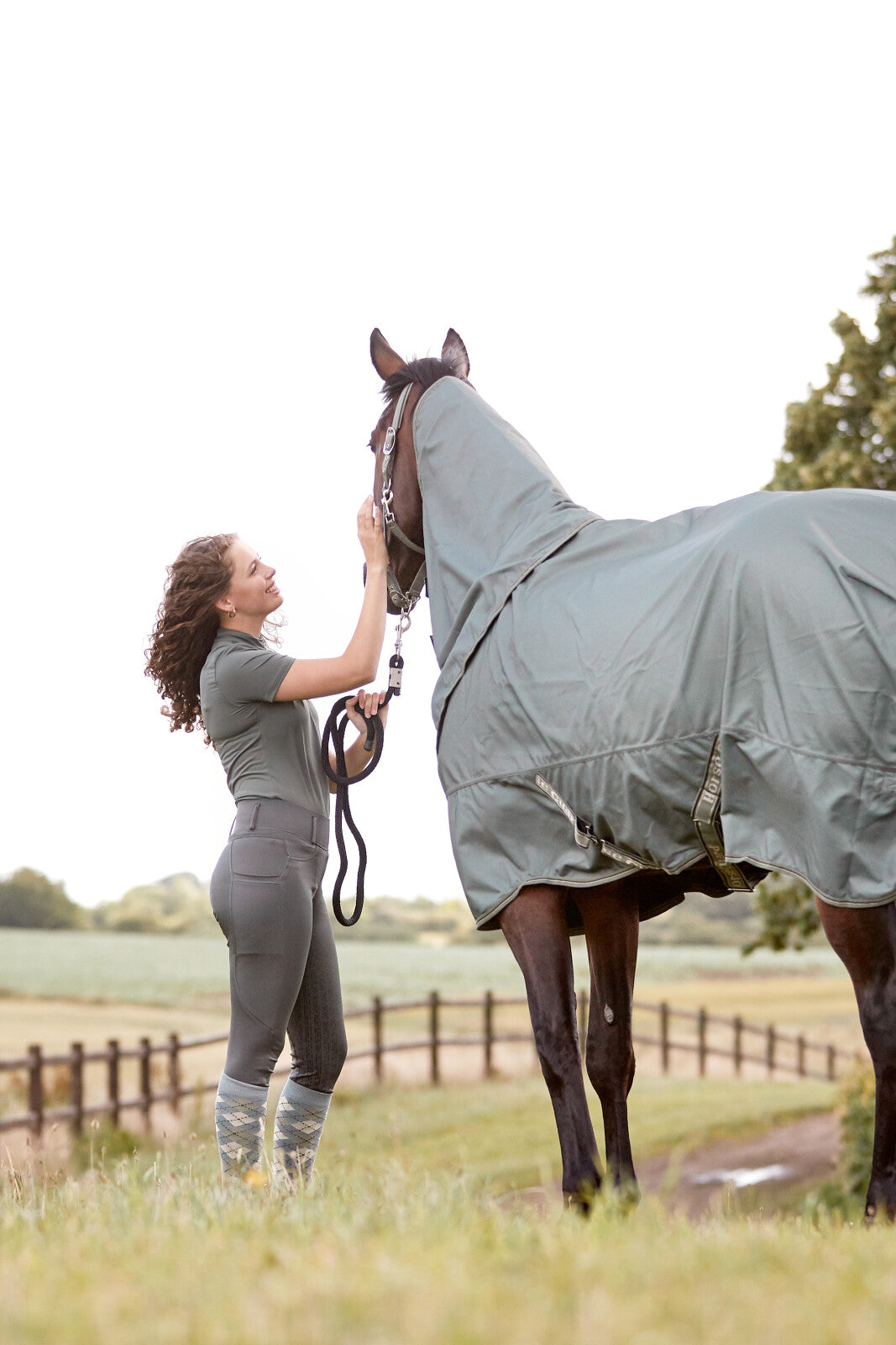 Equipage Hasty Half-zip kortærmet ridebluse