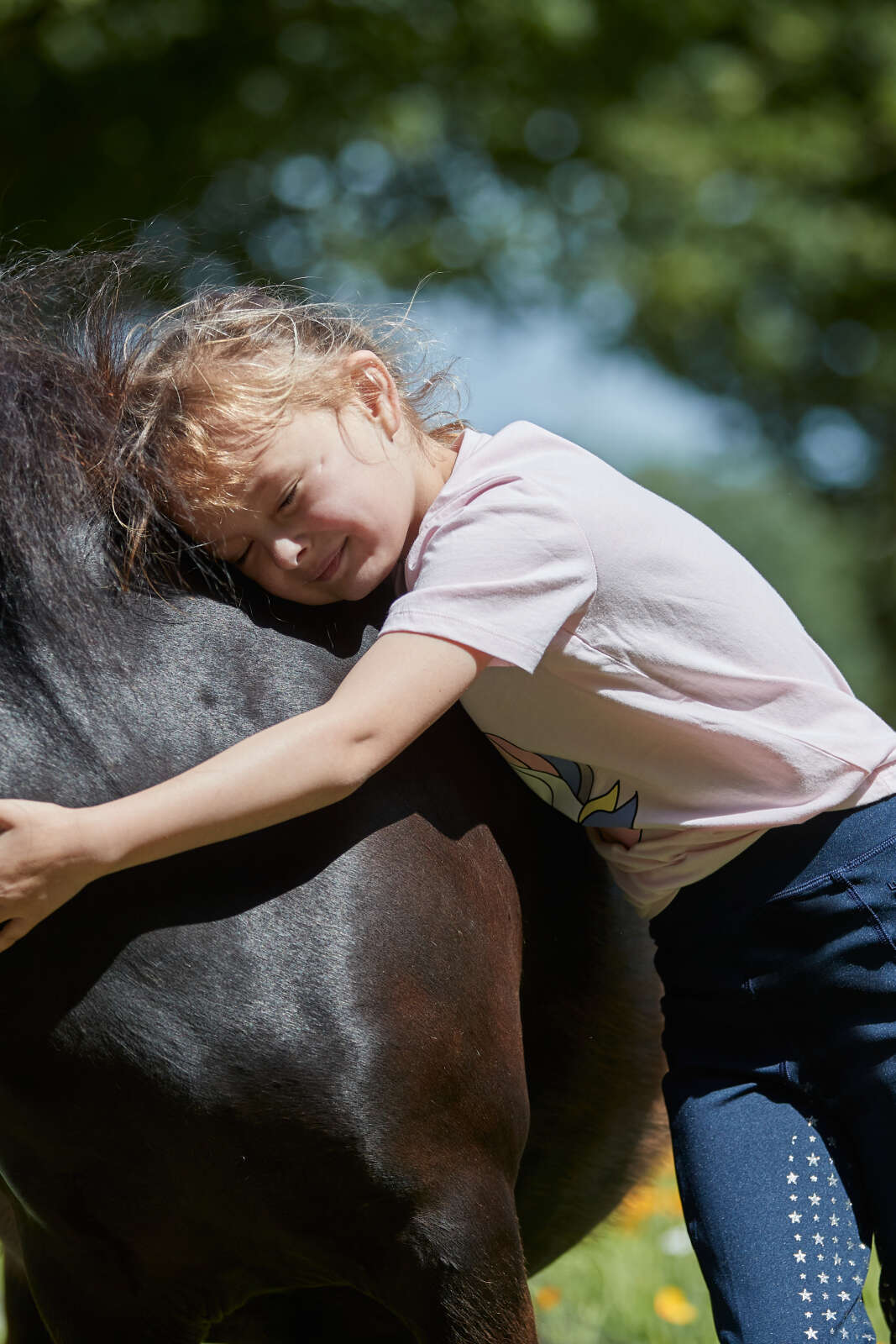 Equipage Molly kids’ riding tights, glitter star full grip