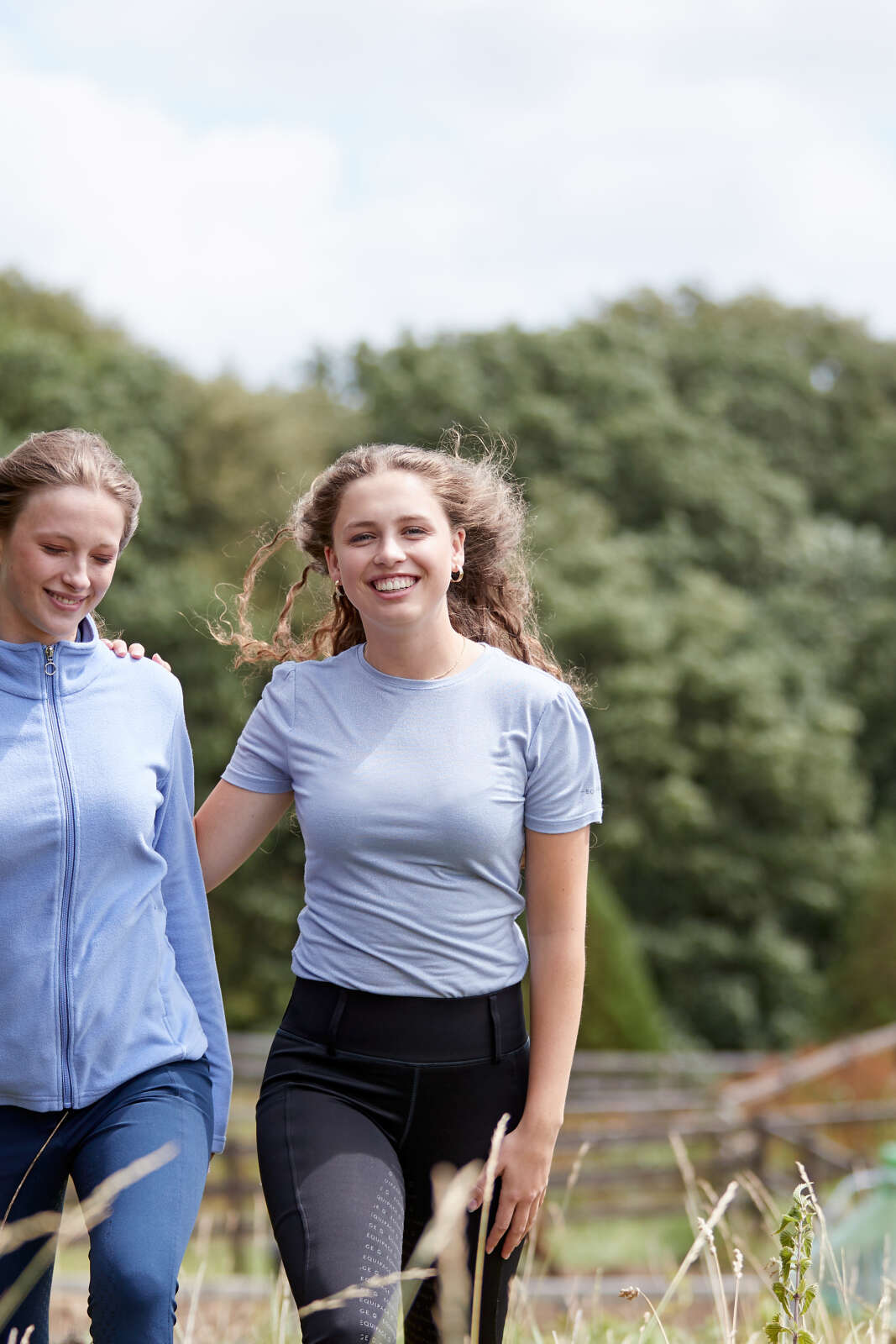 Equipage Mara kortærmet ridebluse med glimmer