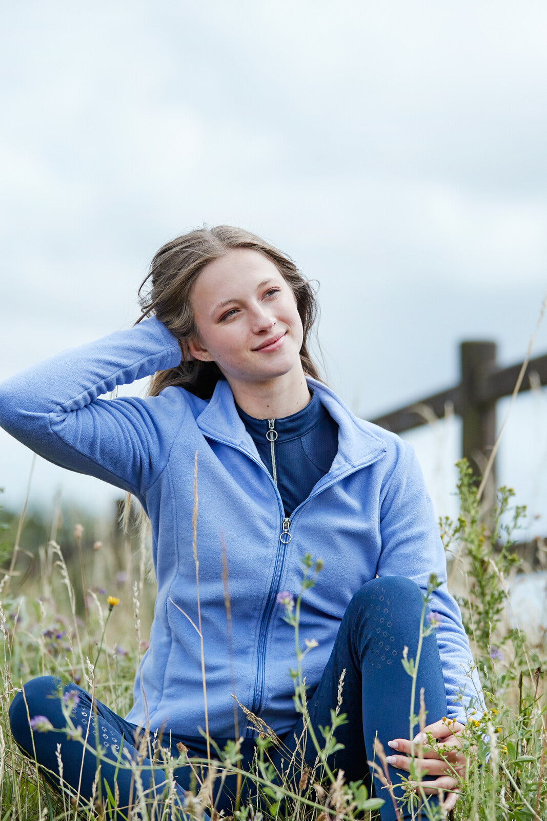 Equipage Gilly fleece cardigan för ridning