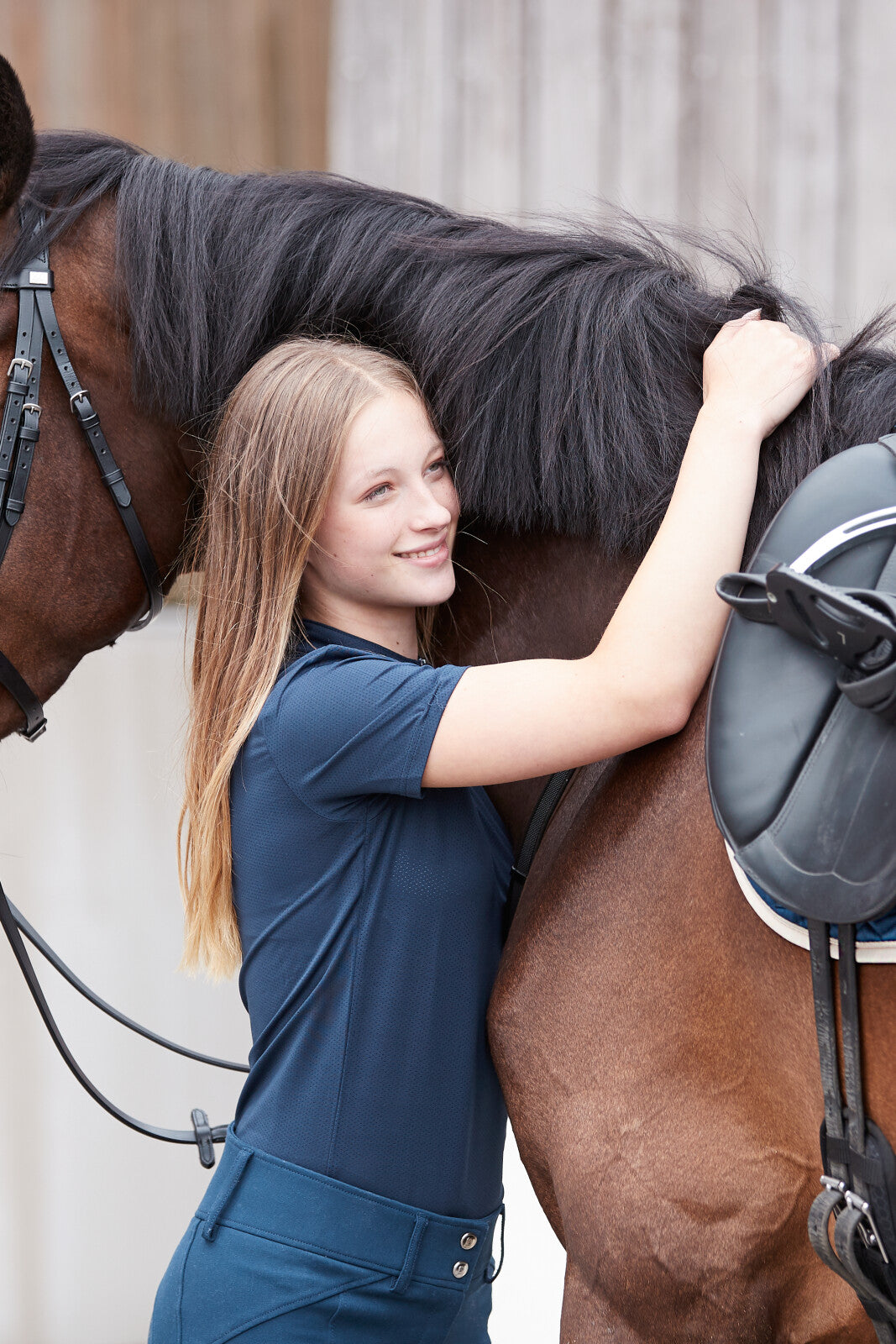 Equipage Hasty Half-zip Reitbluse mit kurzen Ärmeln