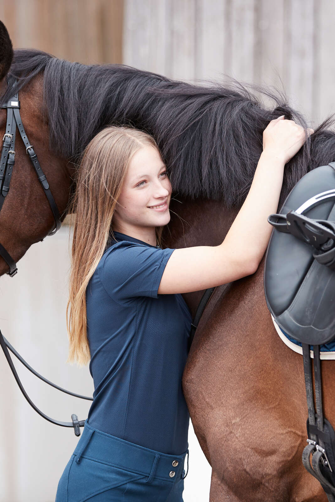 Equipage Hasty kortærmet ridebluse med half-zip