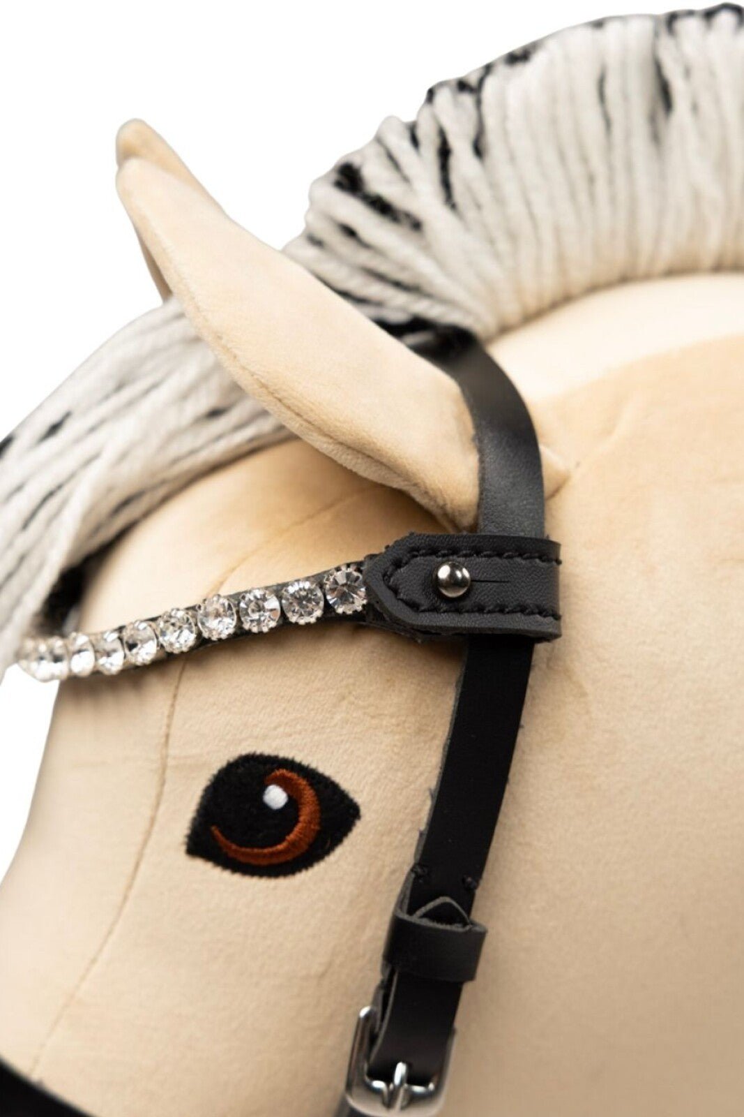 My Hobby Horse Bridle, black with silver stones - Unamari