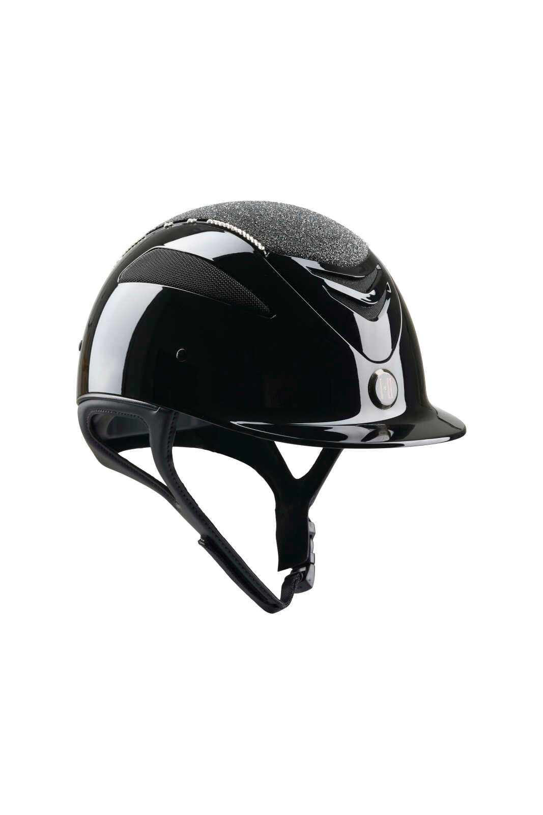 One K Defender Pro riding helmet - glitter top, swarowski pipe