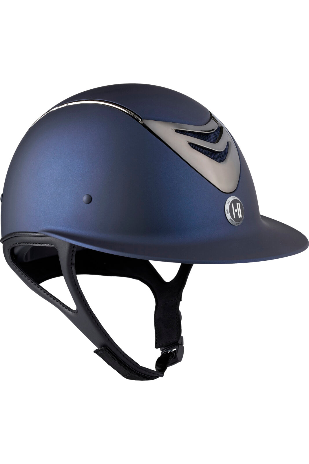 One K Avancé Reithelm - mattes Oberteil, Chromfront/pipe