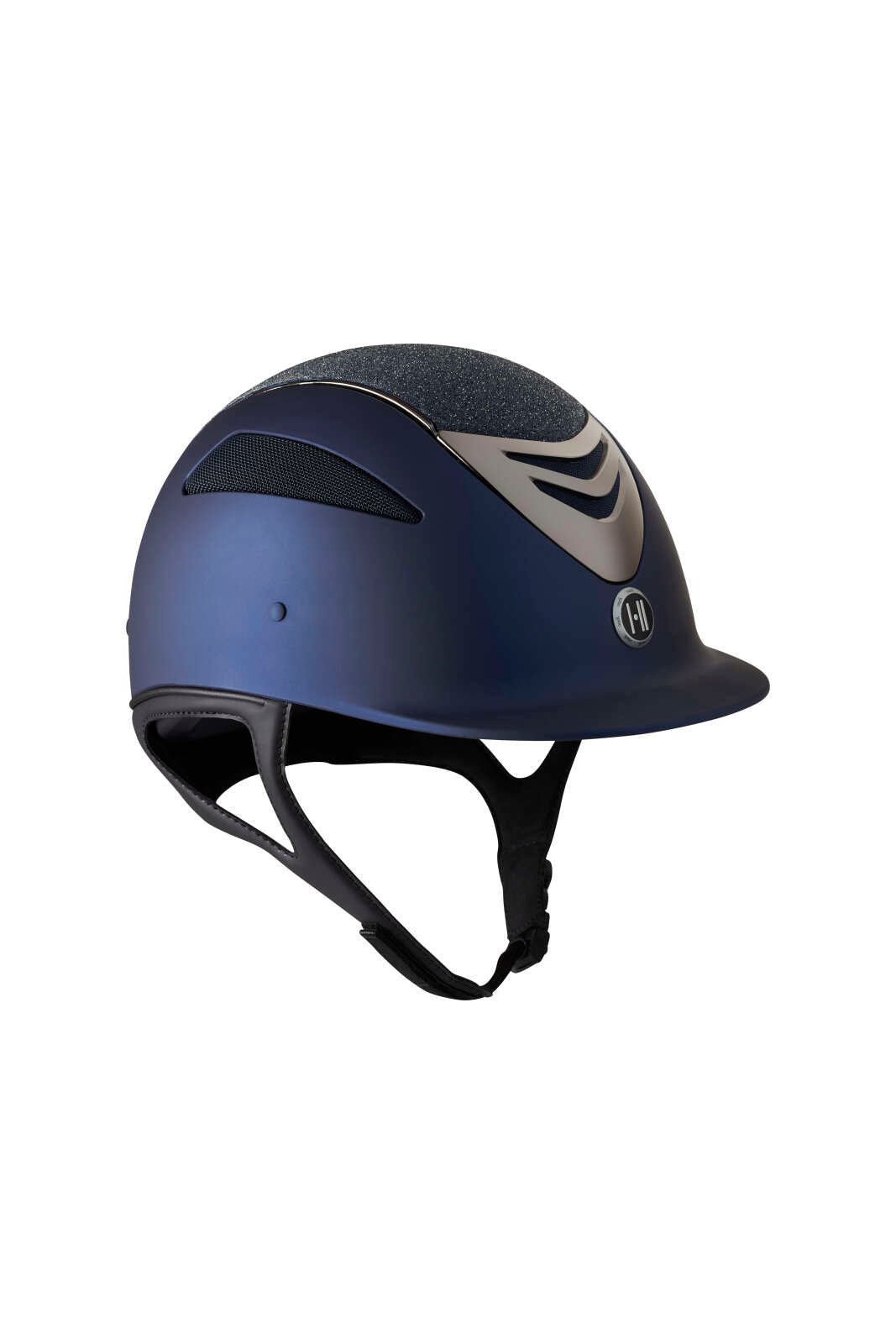 One K Defender Pro riding helmet - glitter top, chrome pipe