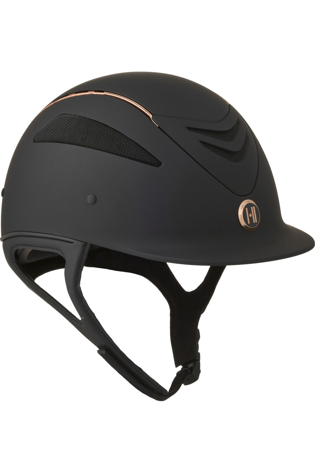 One K Defender Pro Reithelm - mattes Oberteil, rosegoldenes Pipe