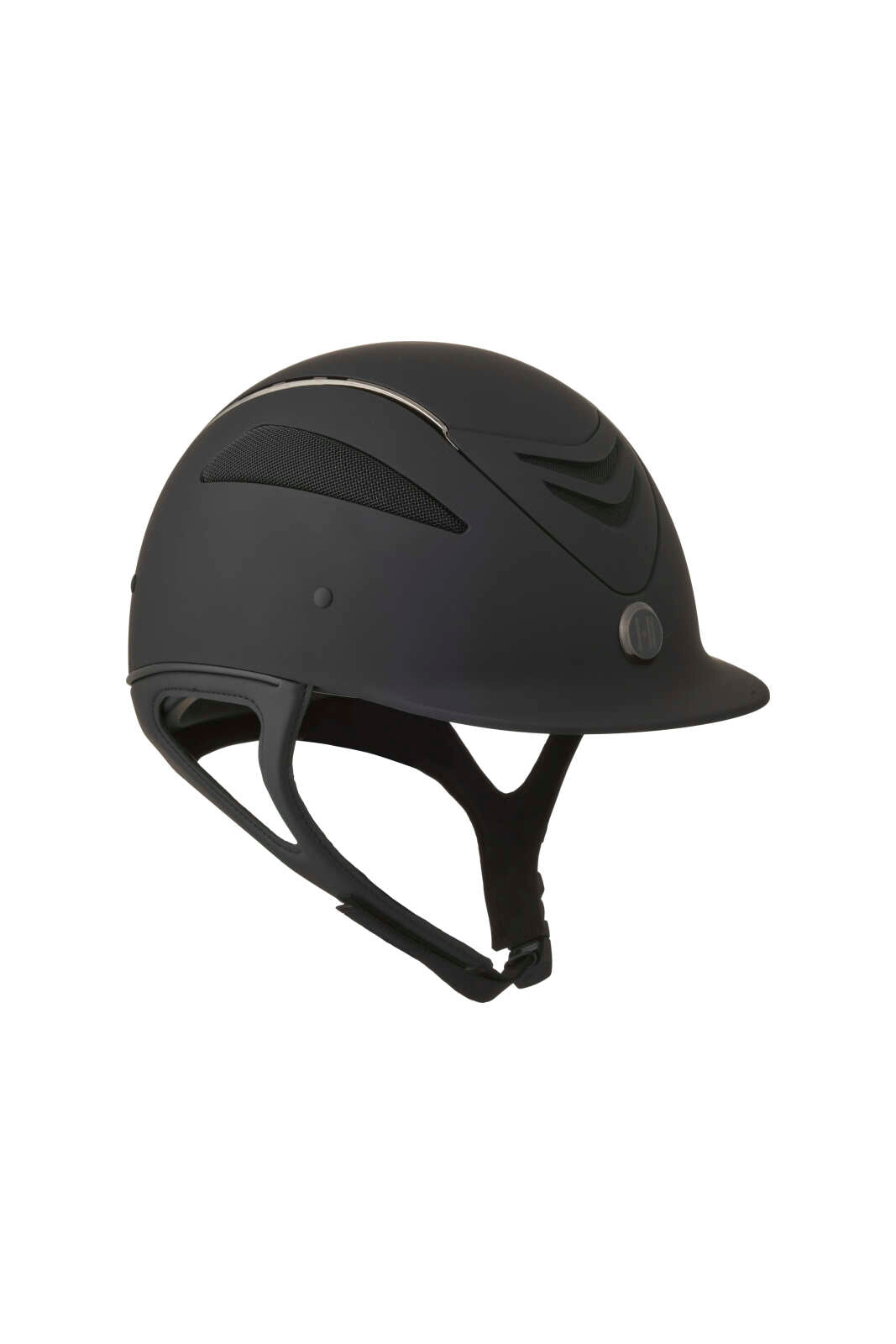 One K Defender Pro Reithelm - mattes Oberteil, Chrompipe