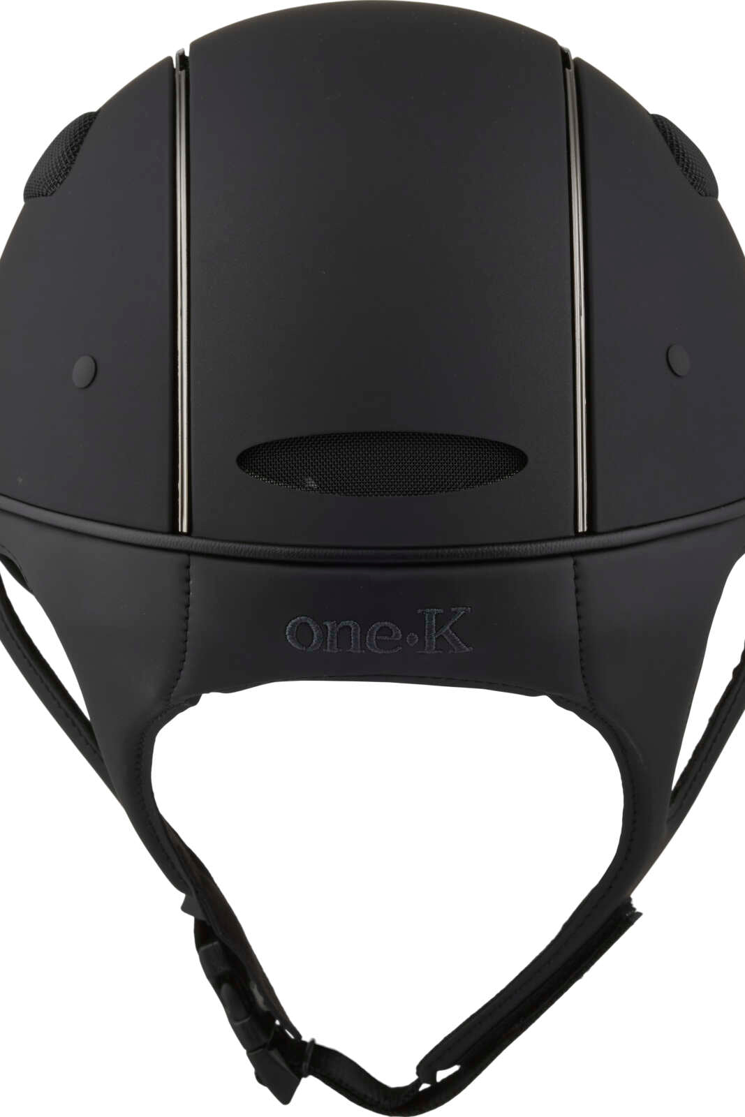 One K Defender Pro Reithelm - mattes Oberteil, Chrompipe