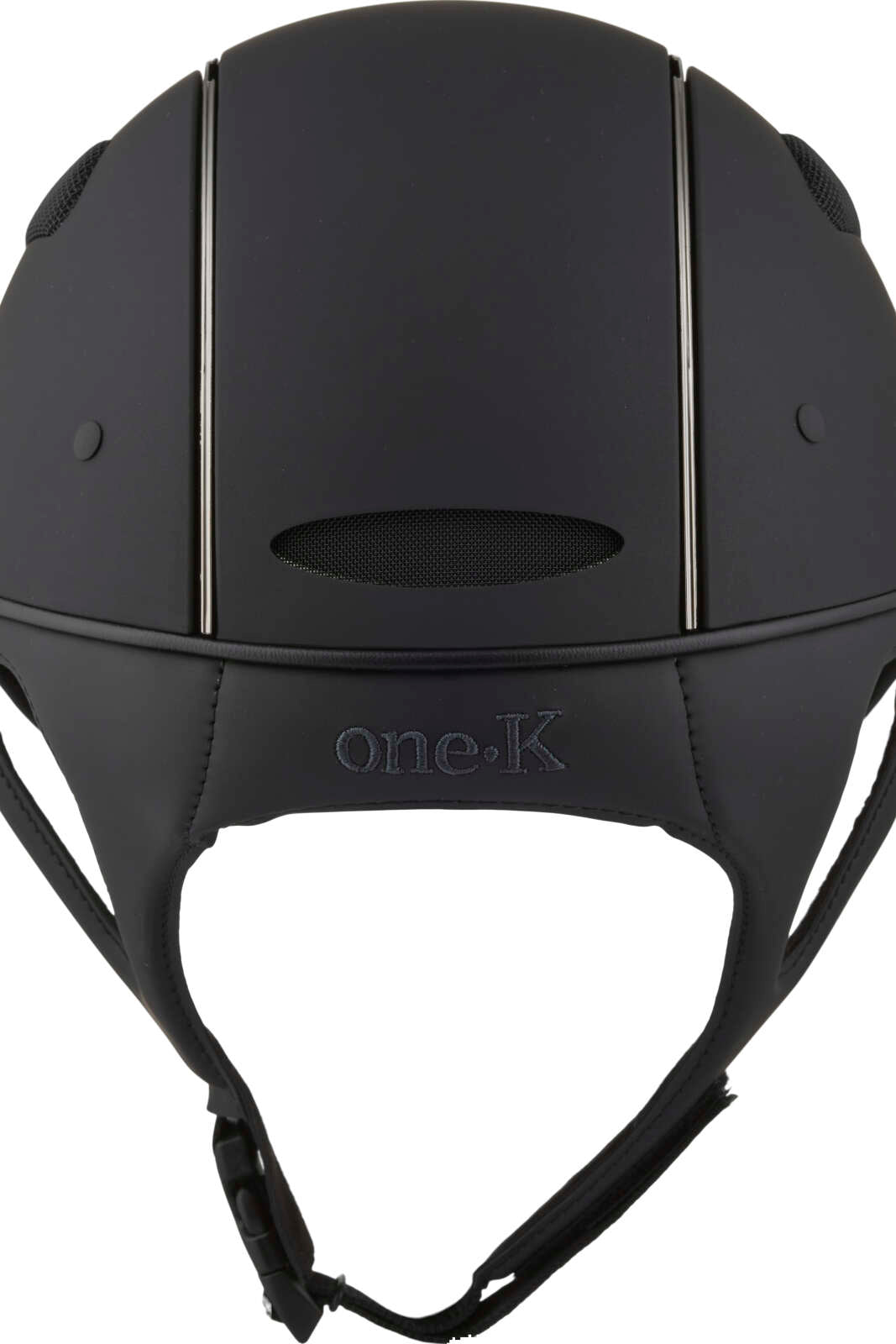 One K Defender Pro riding helmet - chrome front, chrome pipe