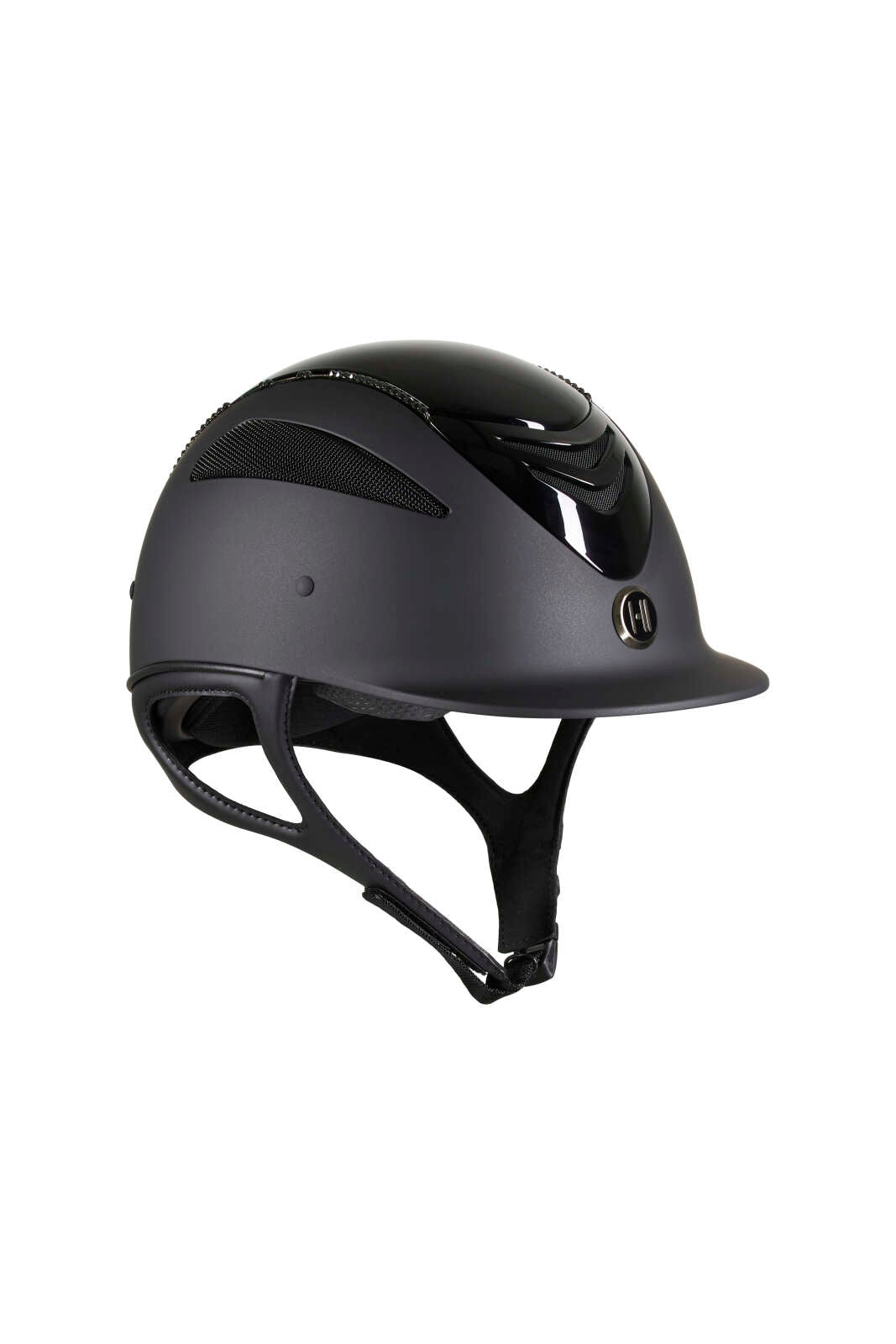 One K Defender Pro-ridehjelm - glossy top, swarovski pipe