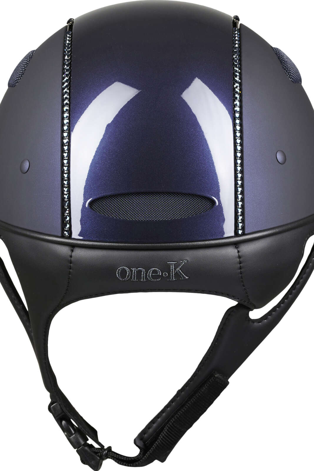 One K Defender Pro-ridehjelm - glossy top, swarovski pipe