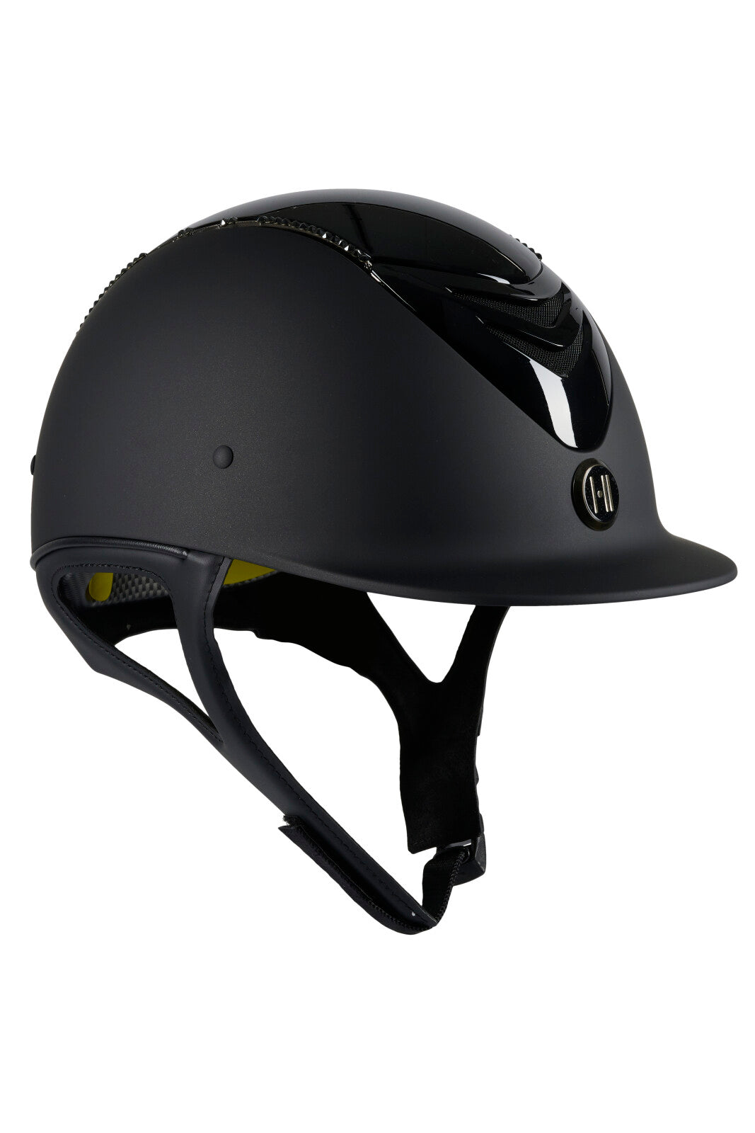 One K MIPS Defender riding helmet - glossy top, swarowski pipe