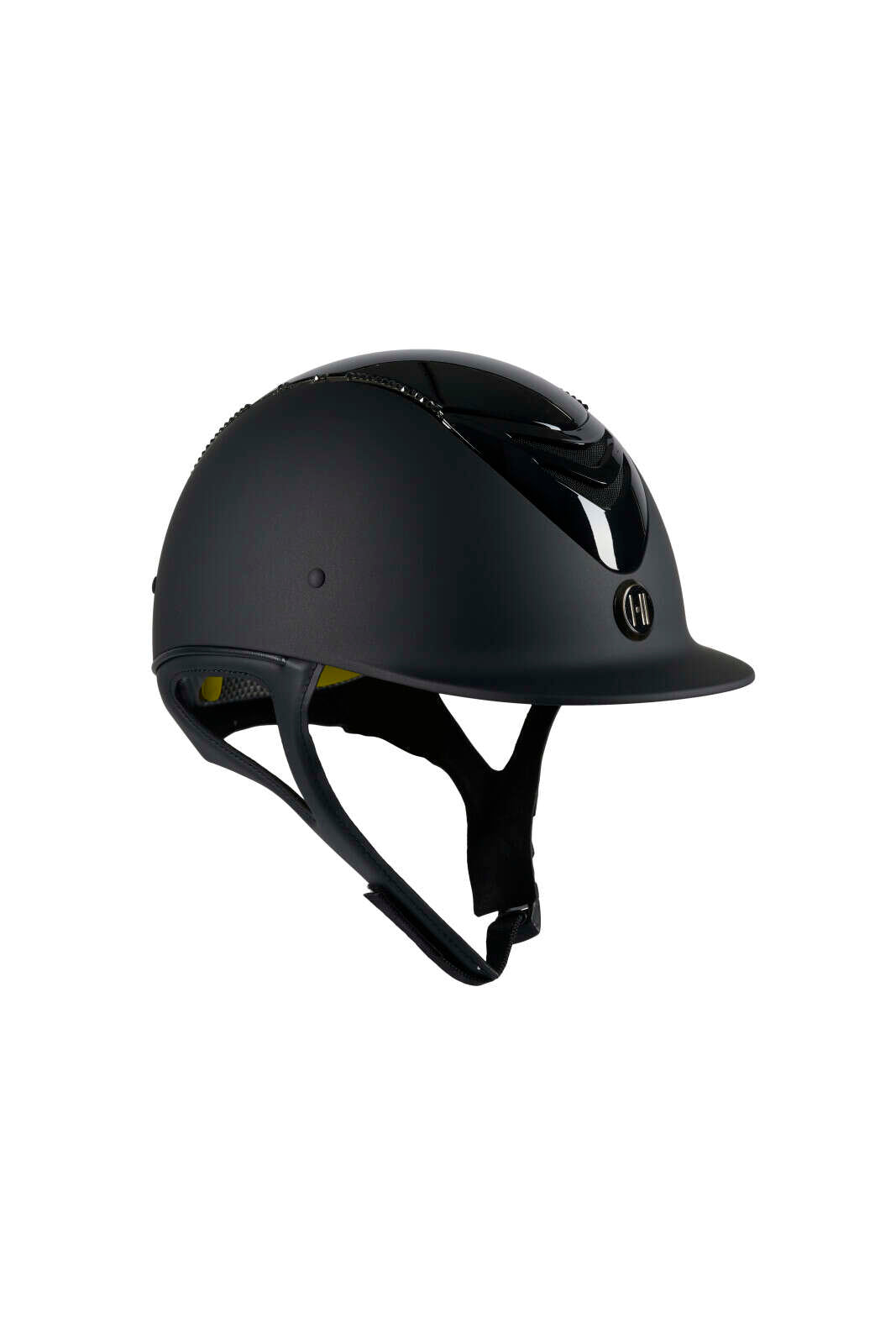 One K MIPS Defender-ridehjelm - glossy top, swarovski pipe