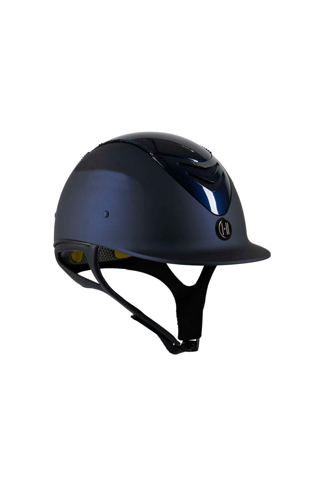 One K MIPS Defender-ridehjelm - glossy top, swarovski pipe