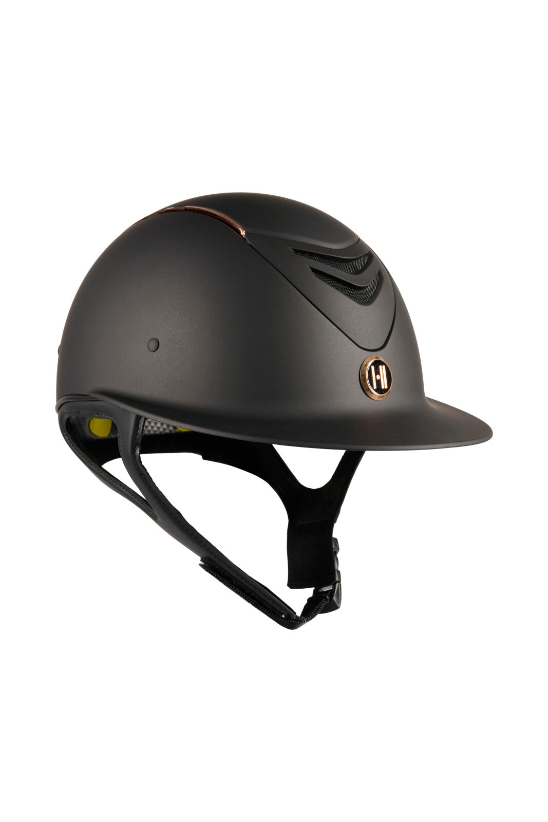 One K Mips Avance Reithelm - mattes Oberteil, roségoldenes Pipe