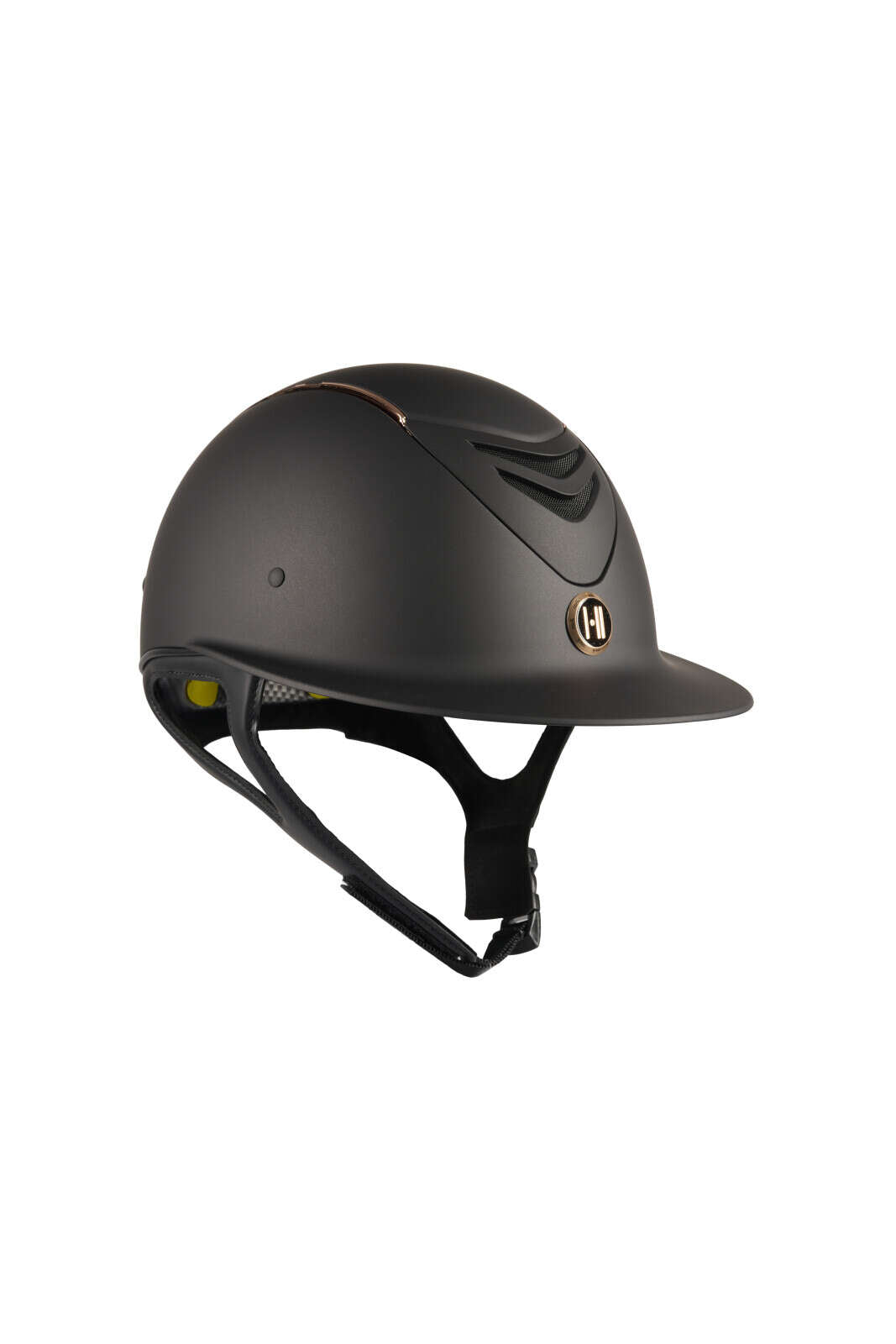 One K MIPS Avance ridehjelm - mat top, rosegold pipe