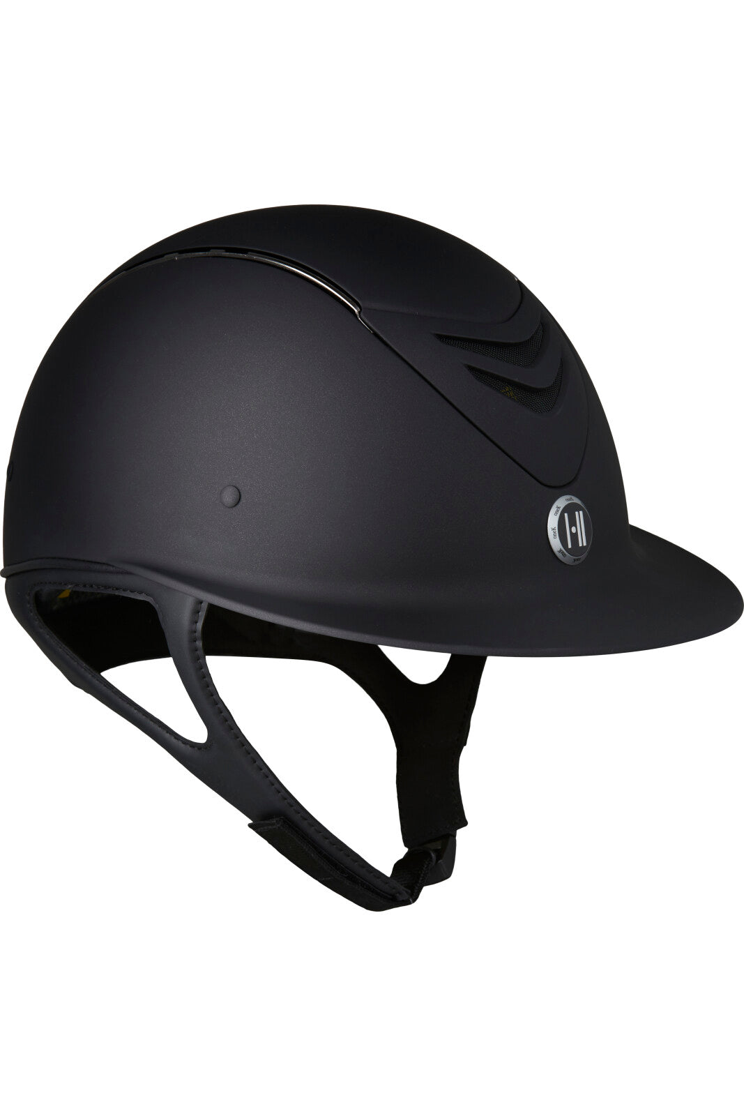 One K Mips Avance Reithelm - mattes Oberteil, Chrom pipe