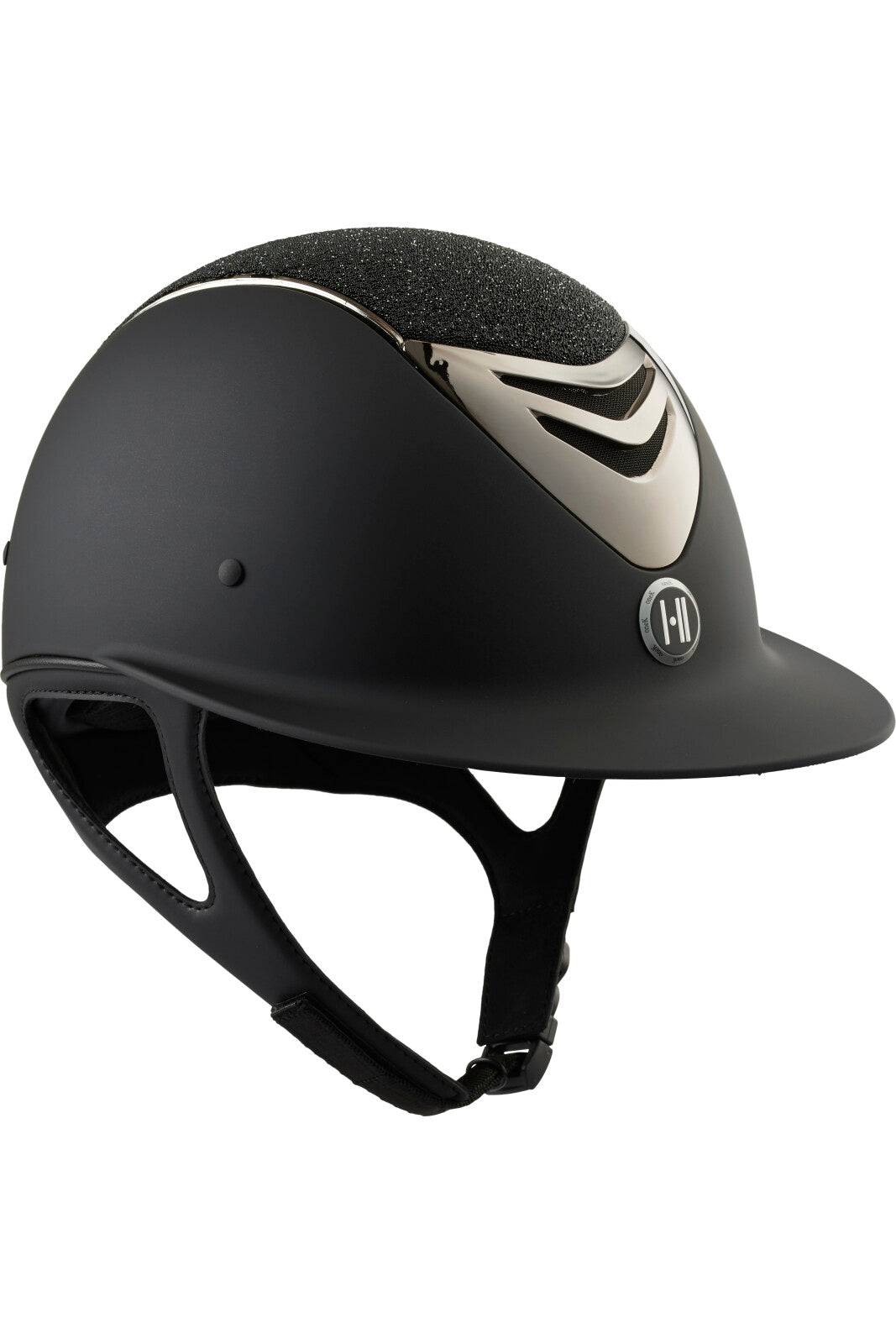 One K Mips Avancé riding helmet - glitter top, chrome pipe