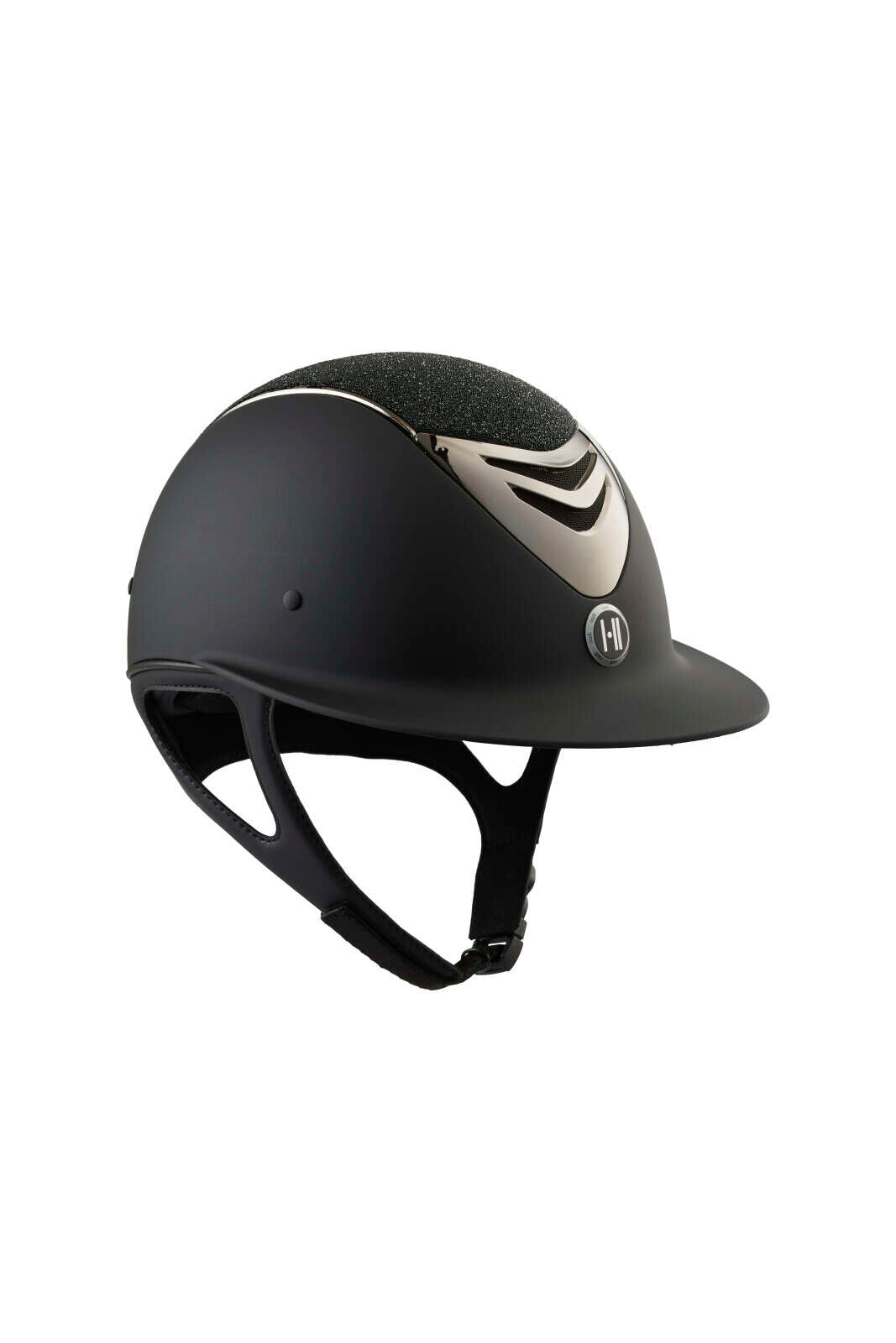 One K MIPS Avancé riding helmet - glitter top, chrome pipe