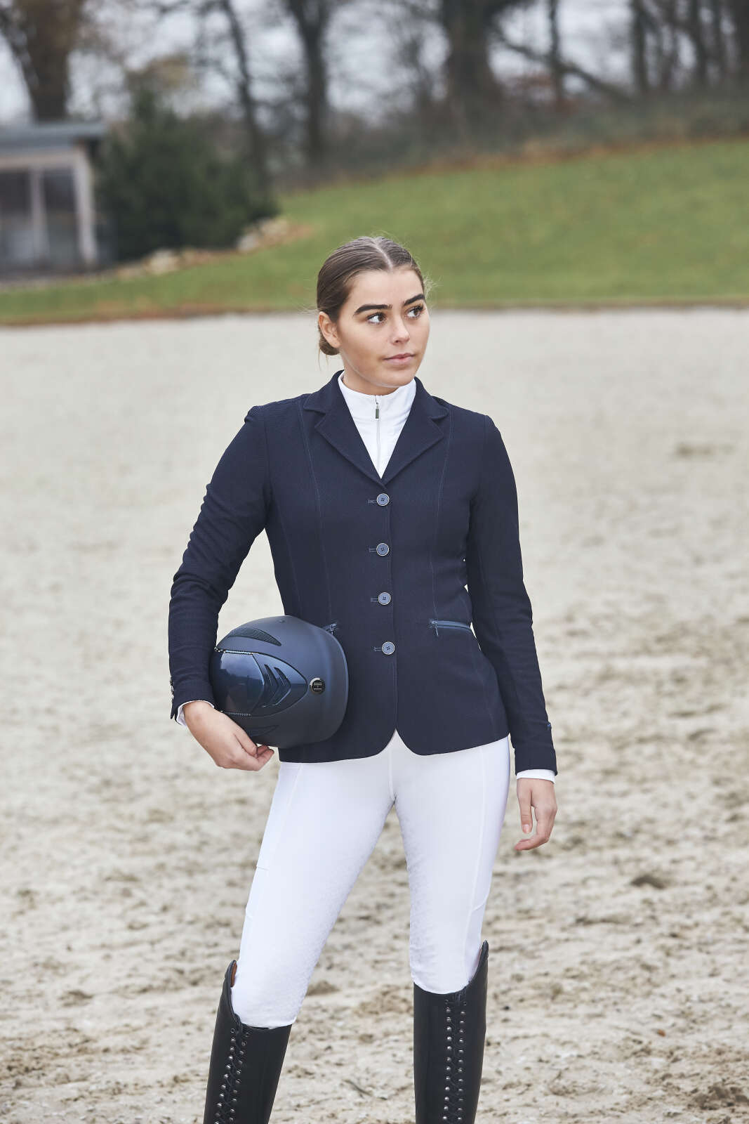 One K Defender Pro-ridehjelm - glossy top, swarovski pipe