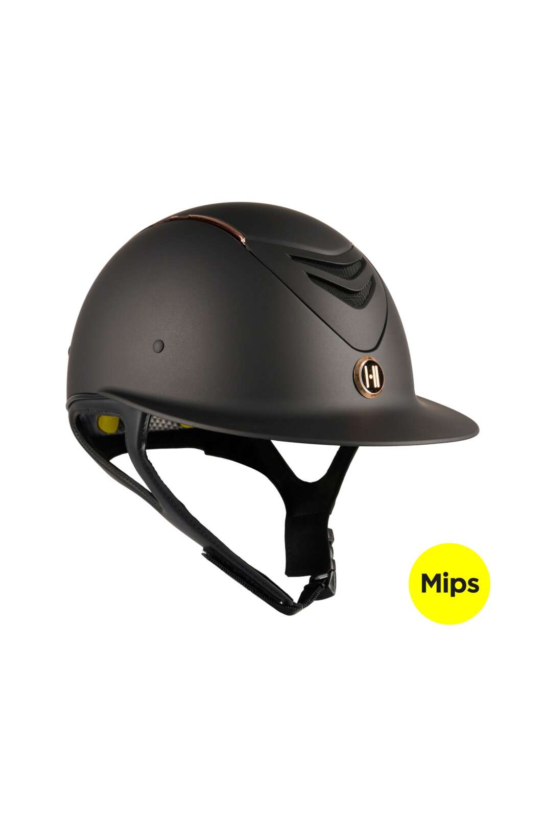 One K MIPS Avance ridehjelm - mat top, rosegold pipe