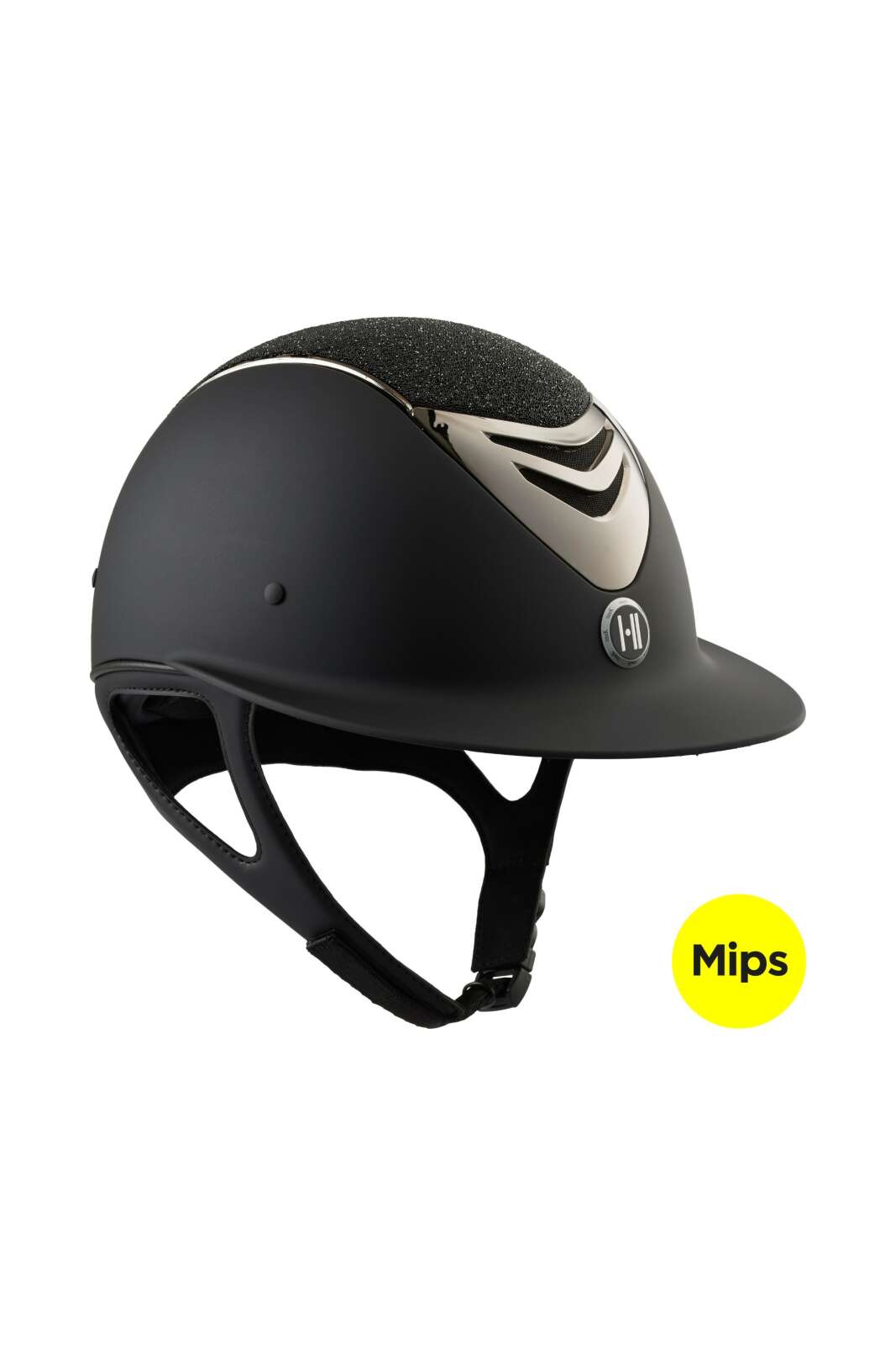 One K MIPS Avance-ridehjelm - glitter top, krom pipe