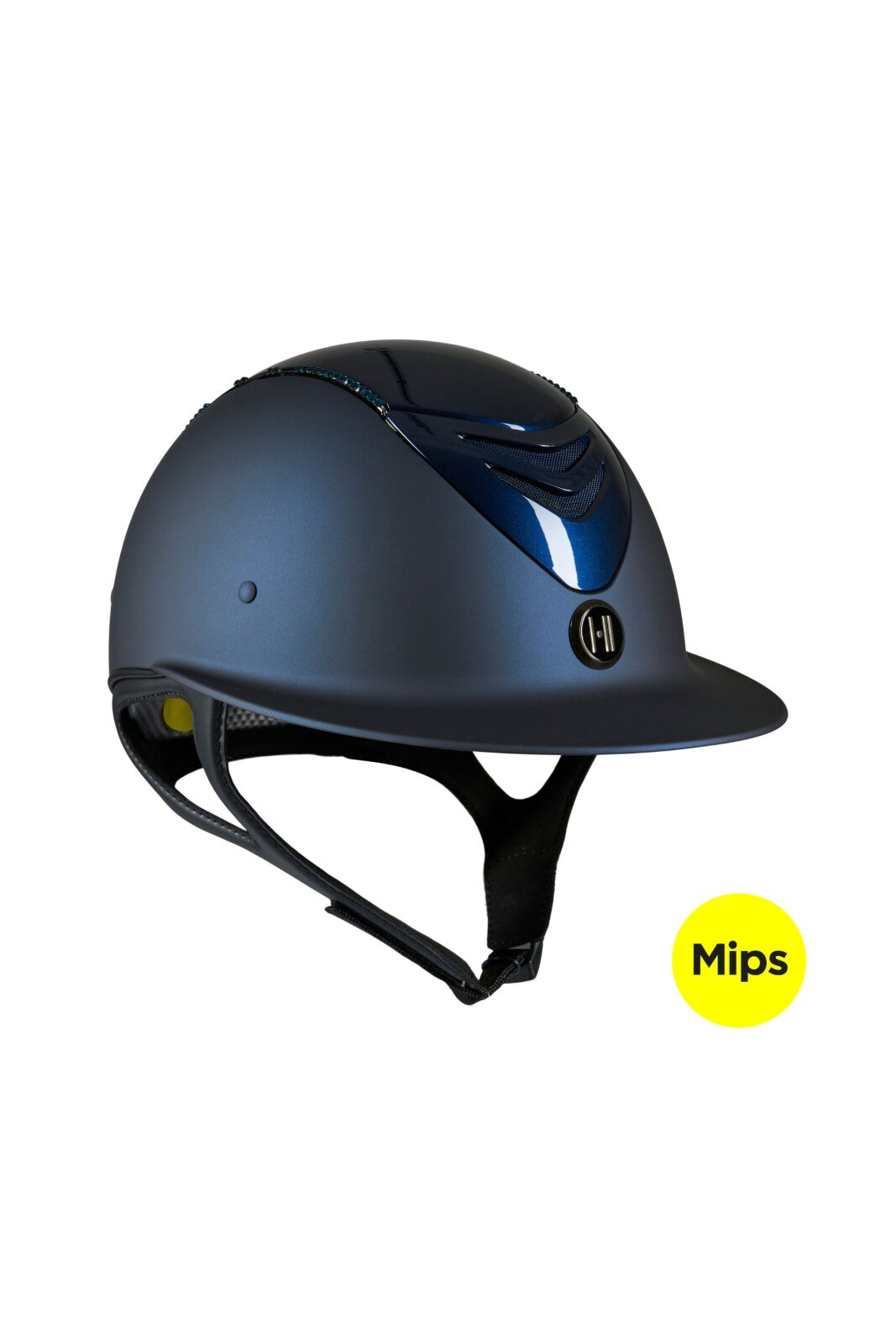 One K Mips Avancé ridehjelm - glossy top, swarovski pipe