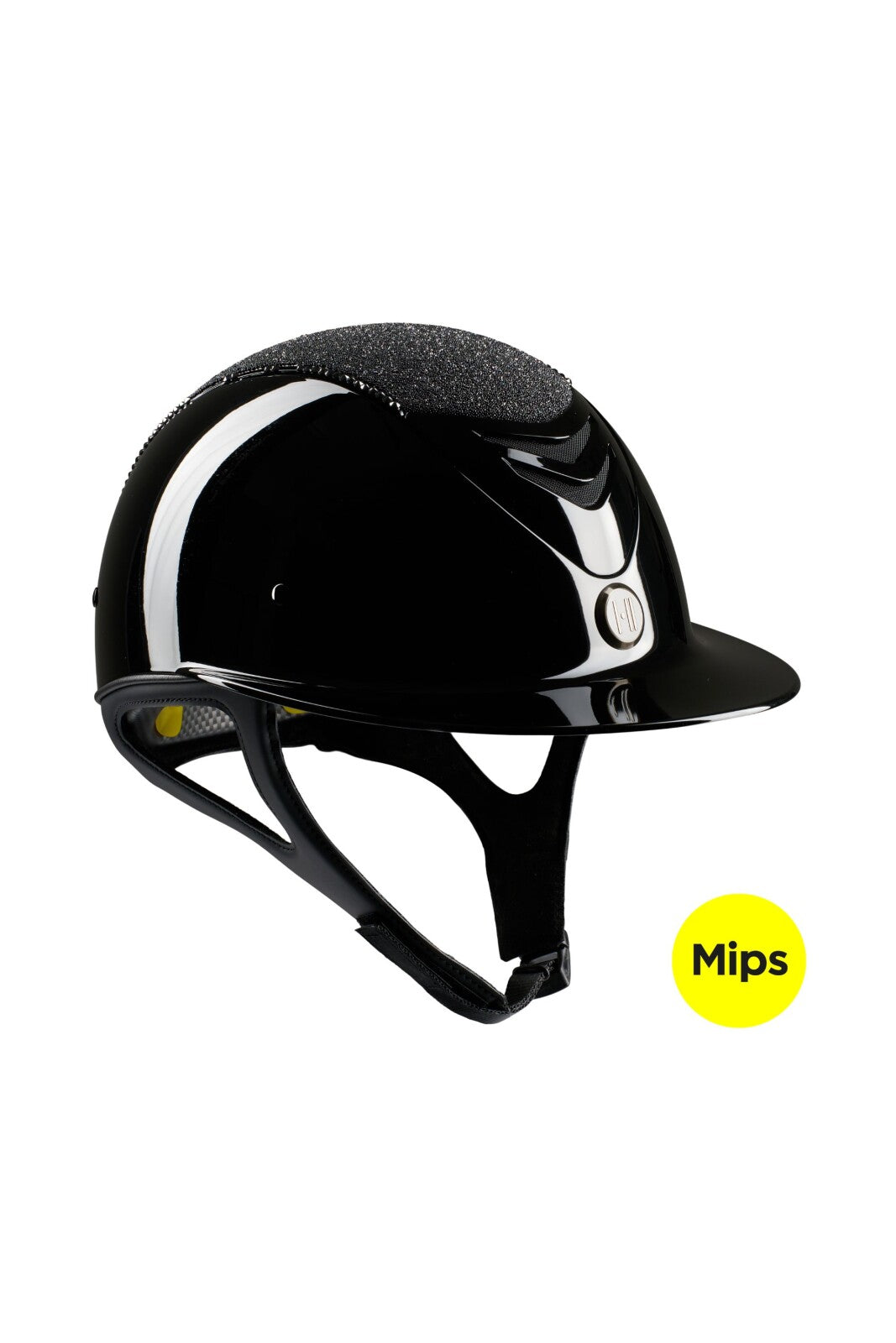 One K Mips Avancé riding helmet - glitter top, swarovski pipe