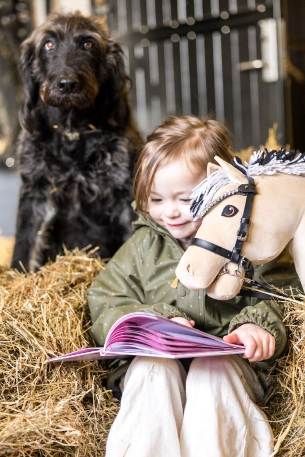 My Hobby Horse Bridle, black with silver stones - Unamari