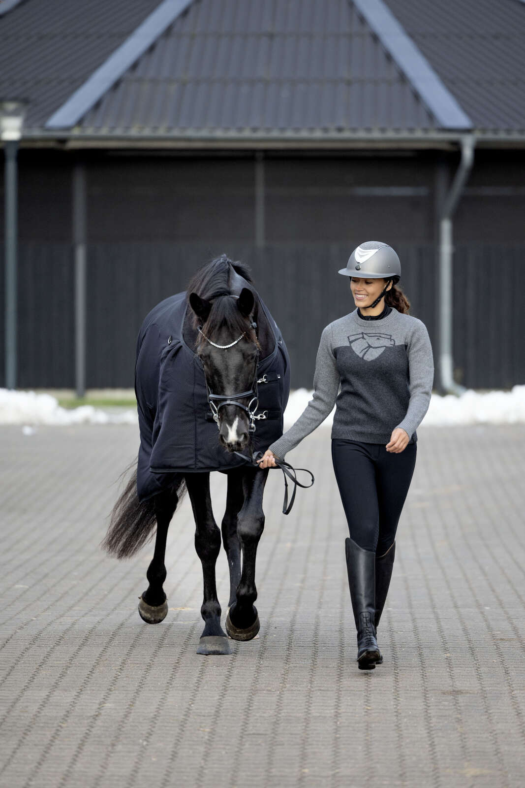 One K Avancé riding helmet - Glitter silver