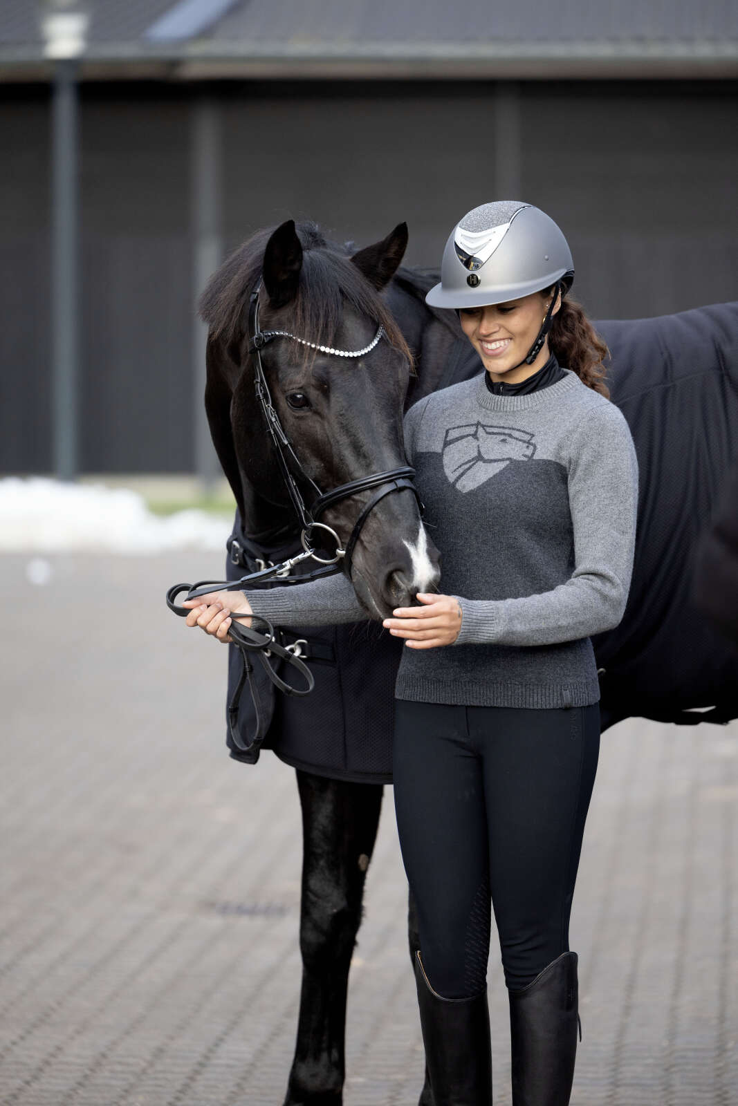 One K Avancé-ridehjelm - Glitter silver