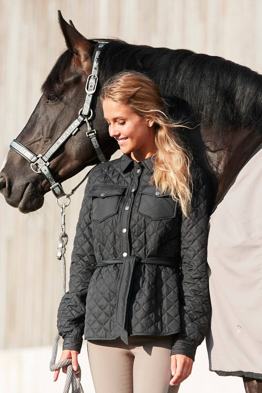 CATAGO Pearl quilted riding jacket